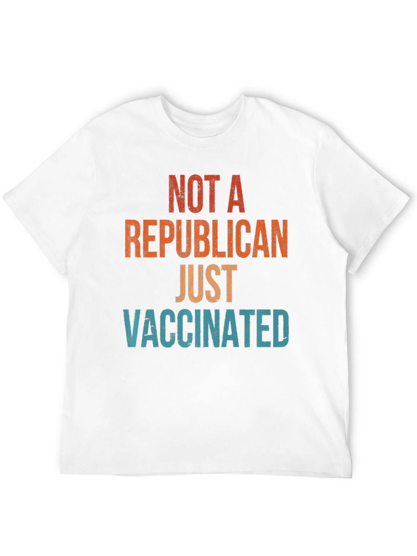 Black Not a Republican Just Vaccinated T-Shirt view 12