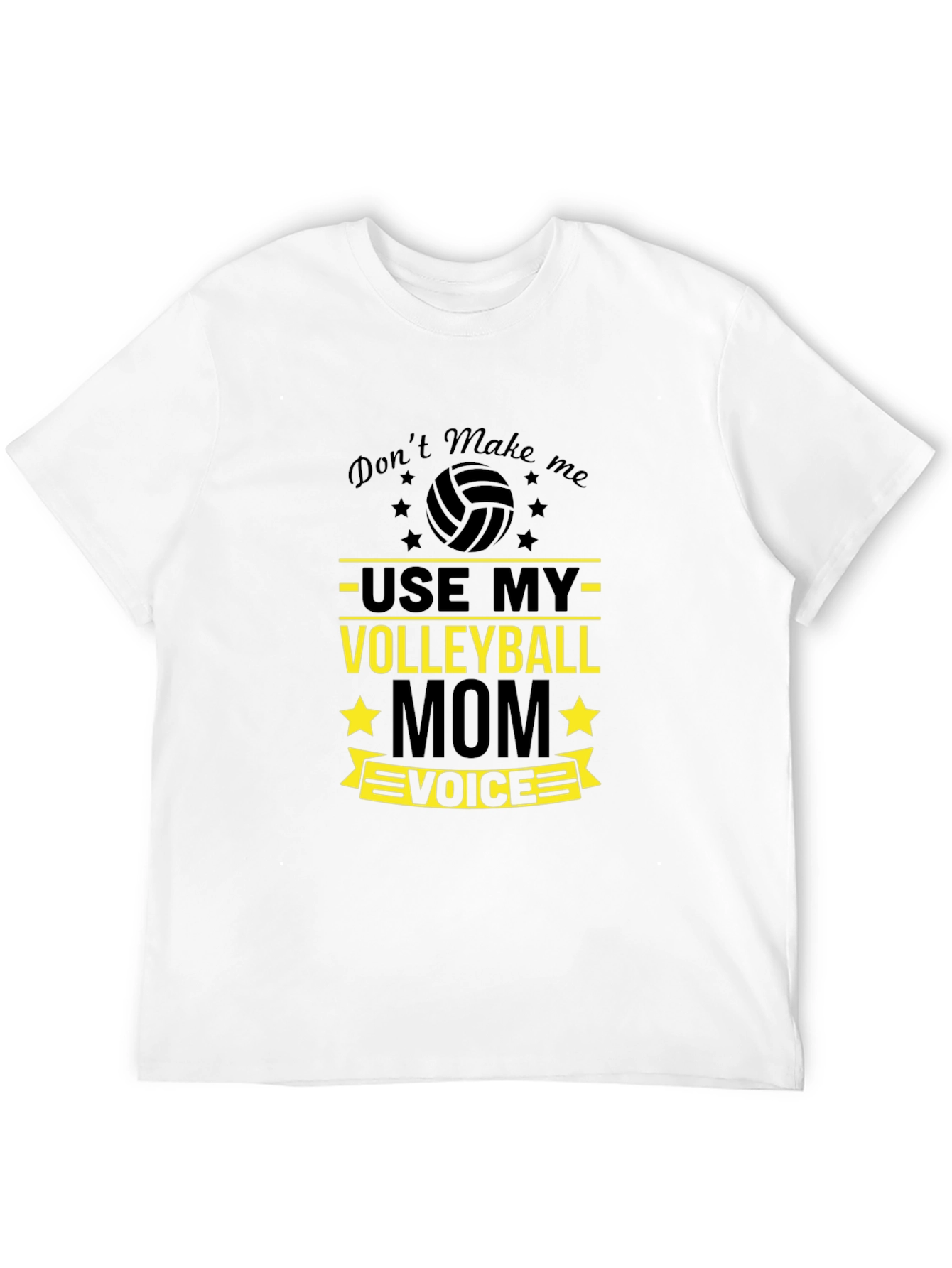 Black Volleyball Mom Voice T-Shirt - Fun Sports Tee view 12