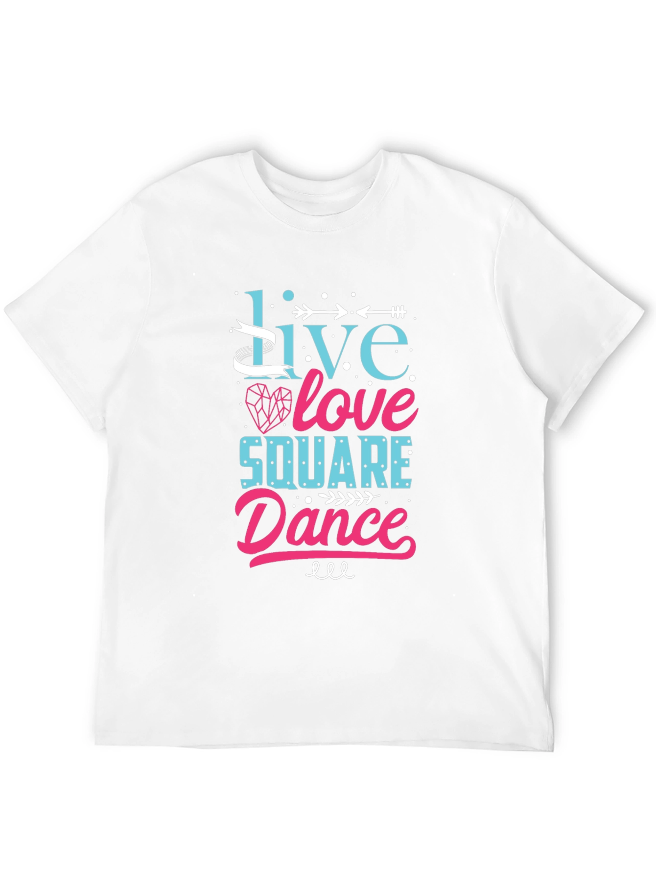 Black Live Love Square Dance Graphic Tee view 12