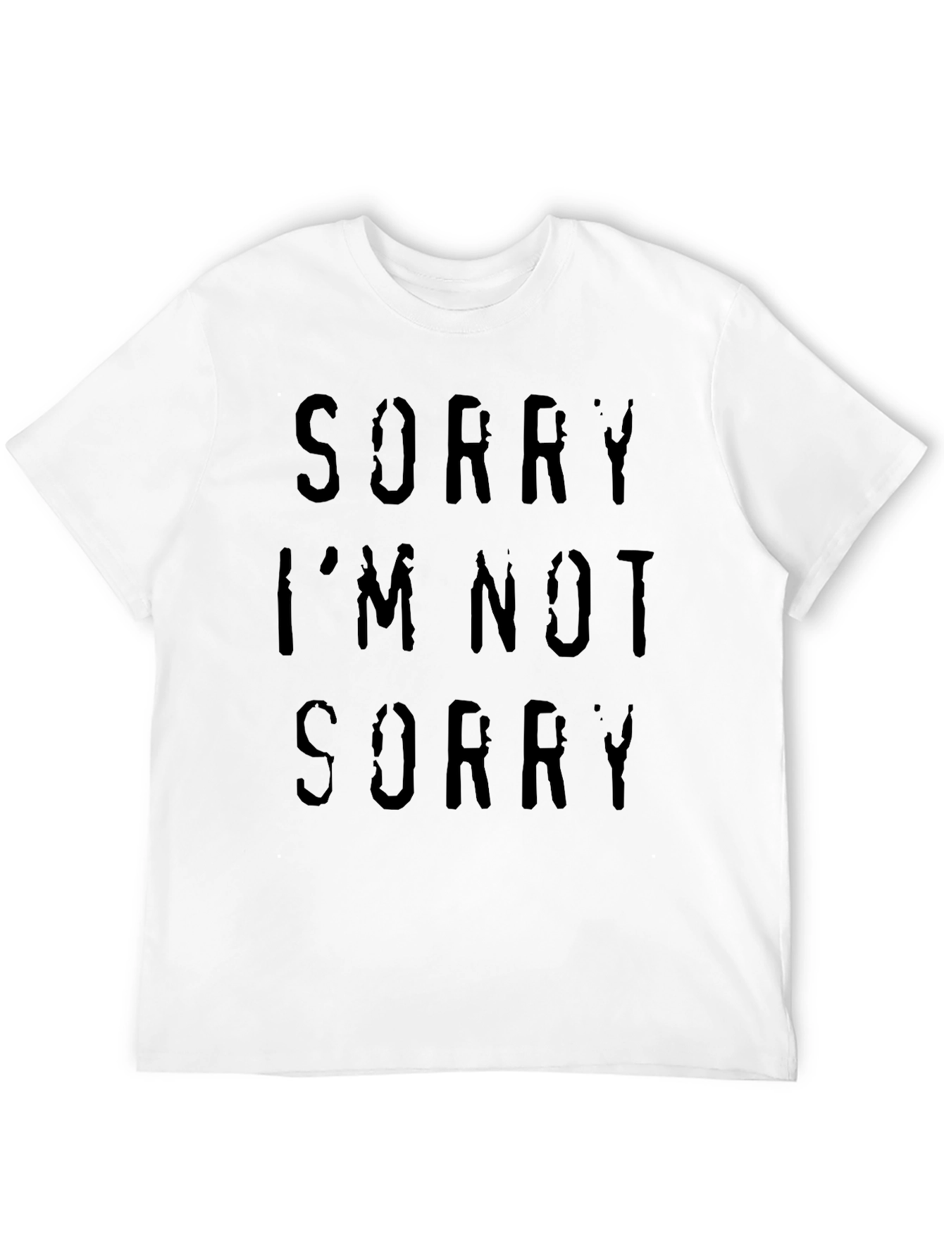 Black Sorry I'm Not Sorry Graphic Tee - Bold Statement Shirt view 12