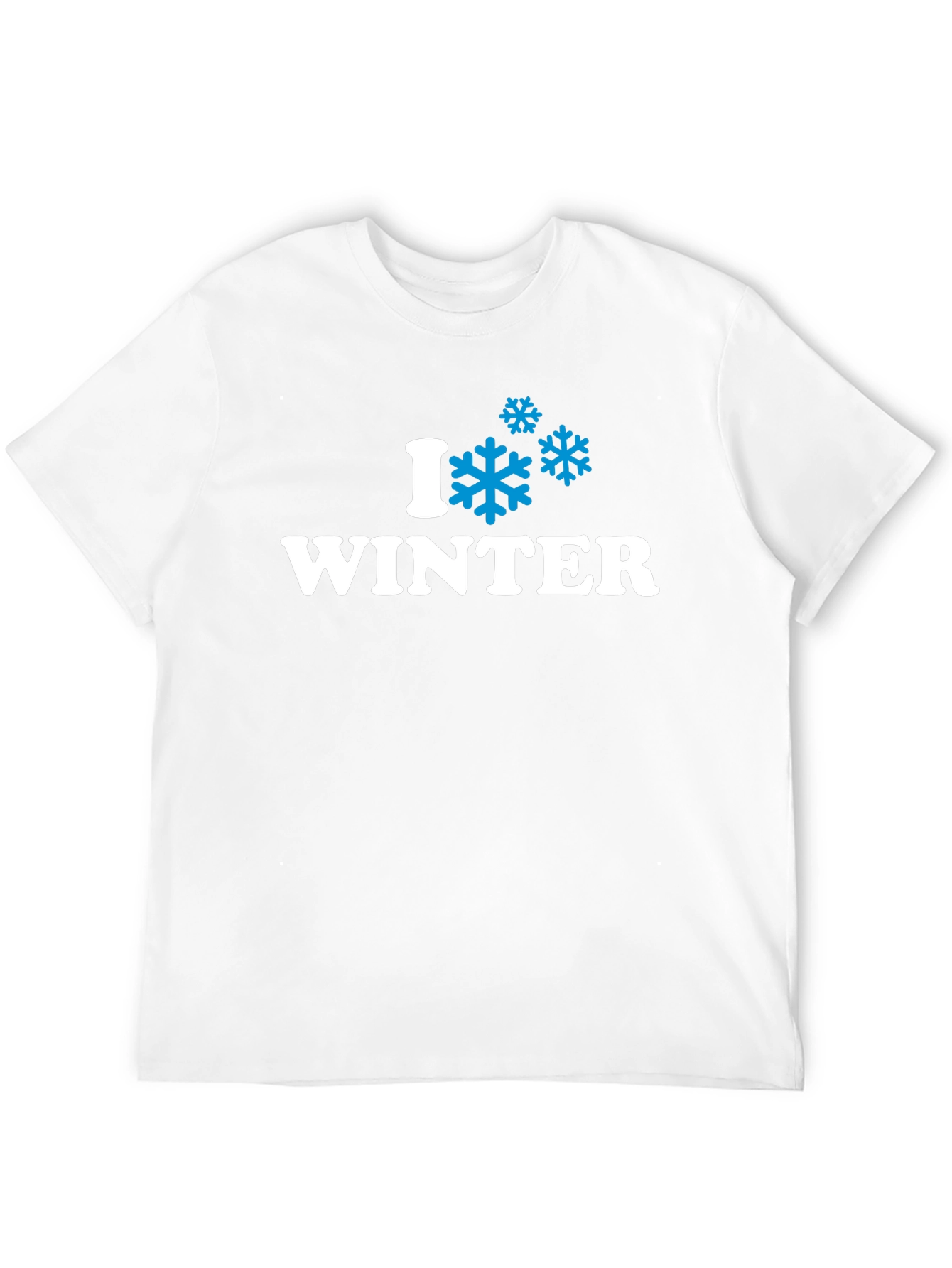 Black I Love Winter Snowflake T-Shirt - Black Cotton Blend view 12