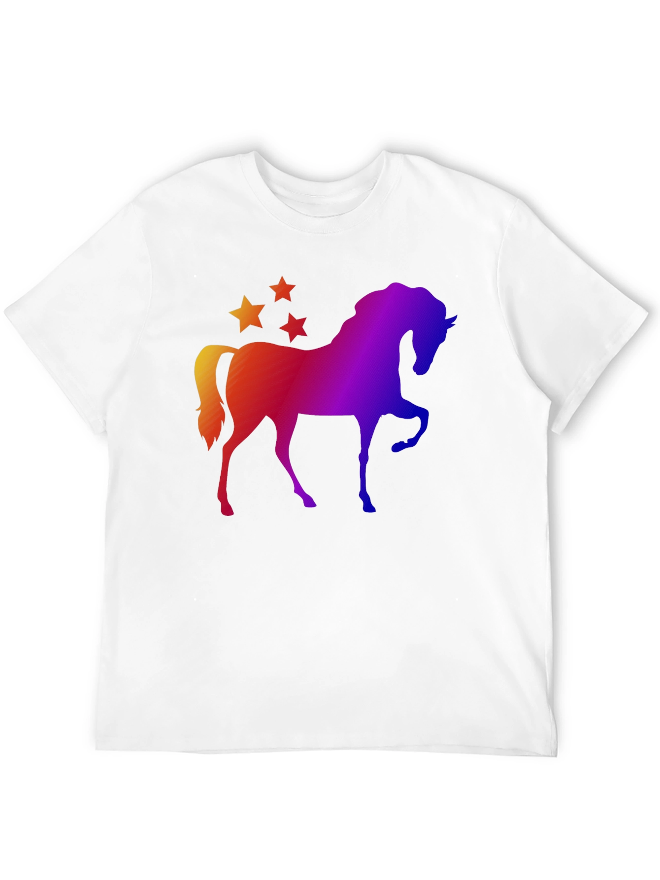 Black Rainbow Horse and Stars Graphic Tee view 12