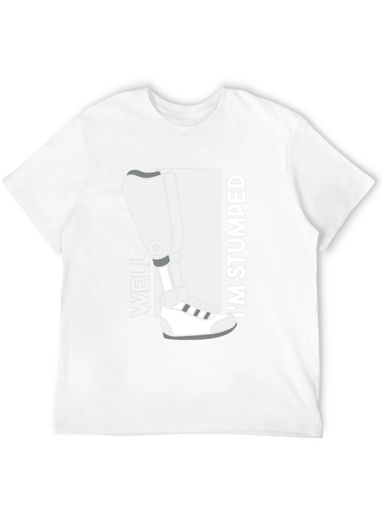 Black Well I'm Stumped Amputee Humor Graphic T-Shirt view 12