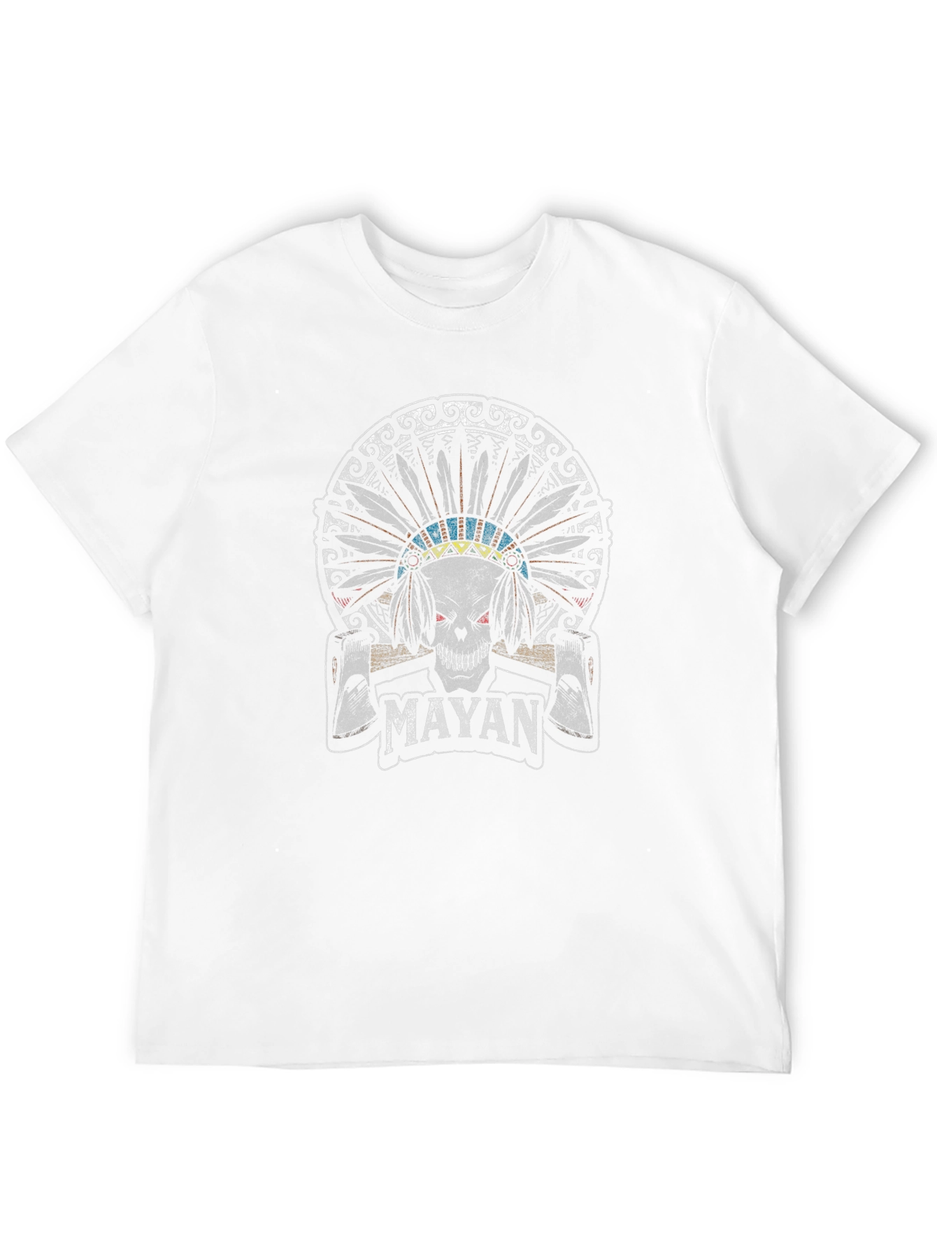 Black Mayan Skull Graphic Tee - Black T-Shirt view 12