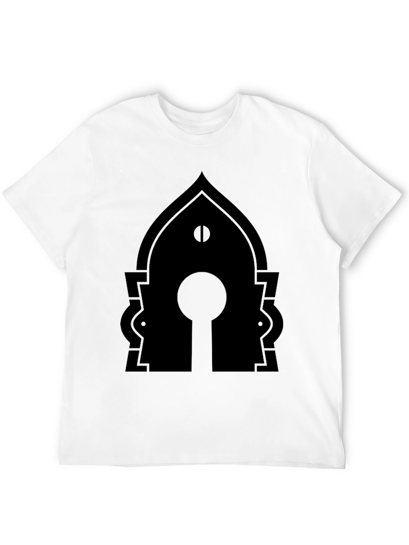 Mystic Keyhole Graphic Tee - Gothic Style Print - 12