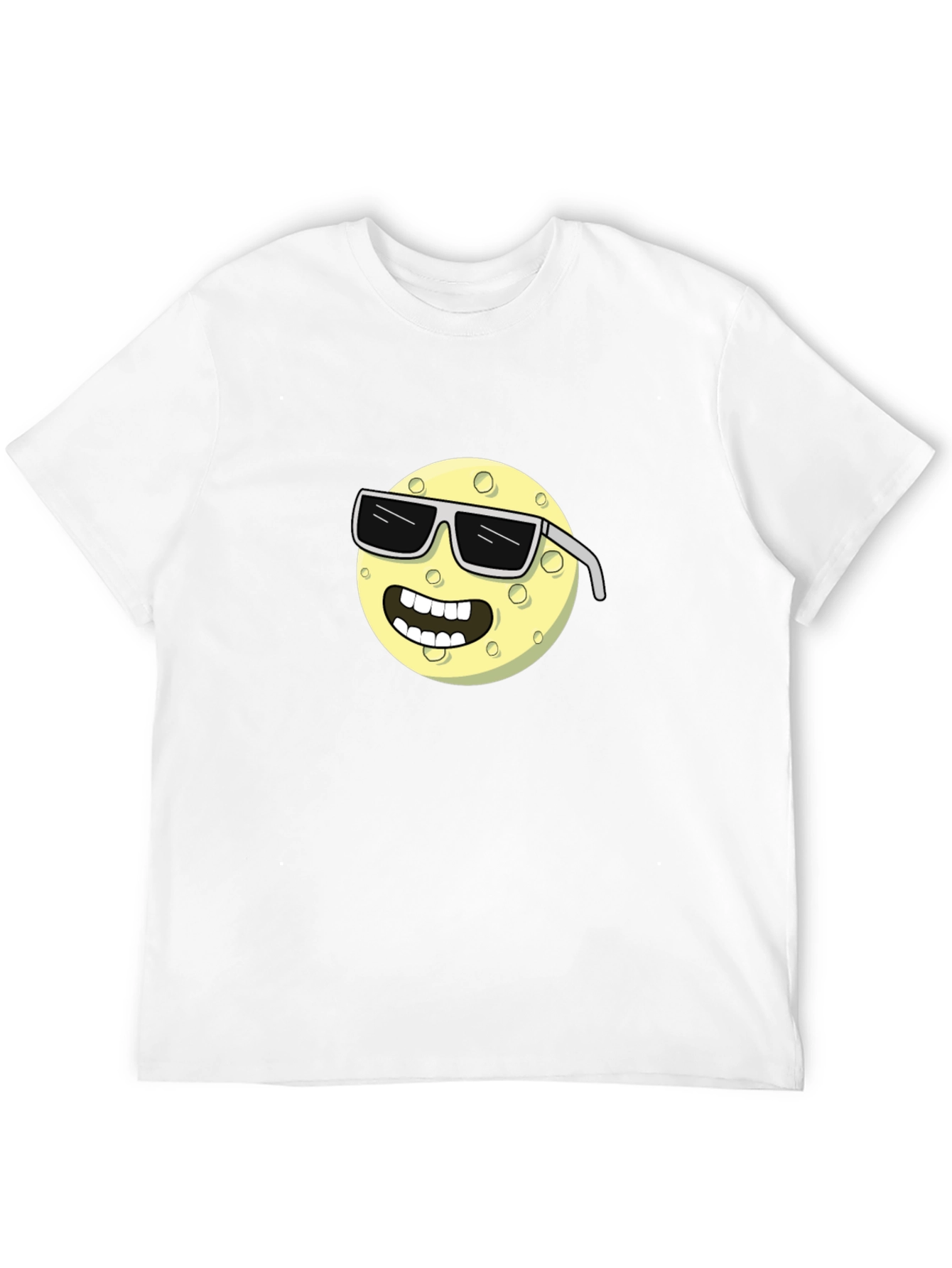 Black Cool Moon T-Shirt - Cartoon Graphic Tee view 12