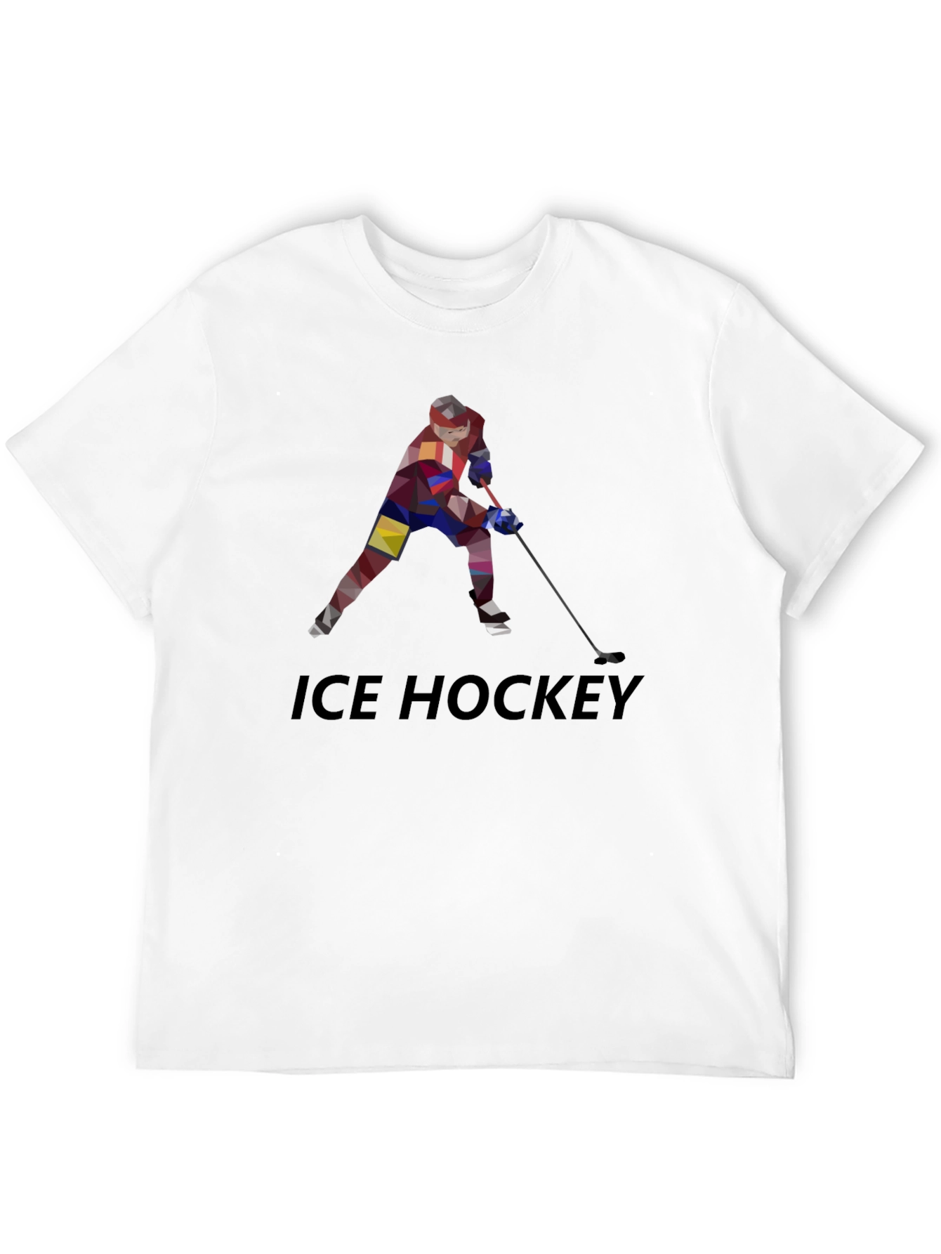 Black Geometric Ice Hockey Graphic Tee - Stylish Sportswear view 12