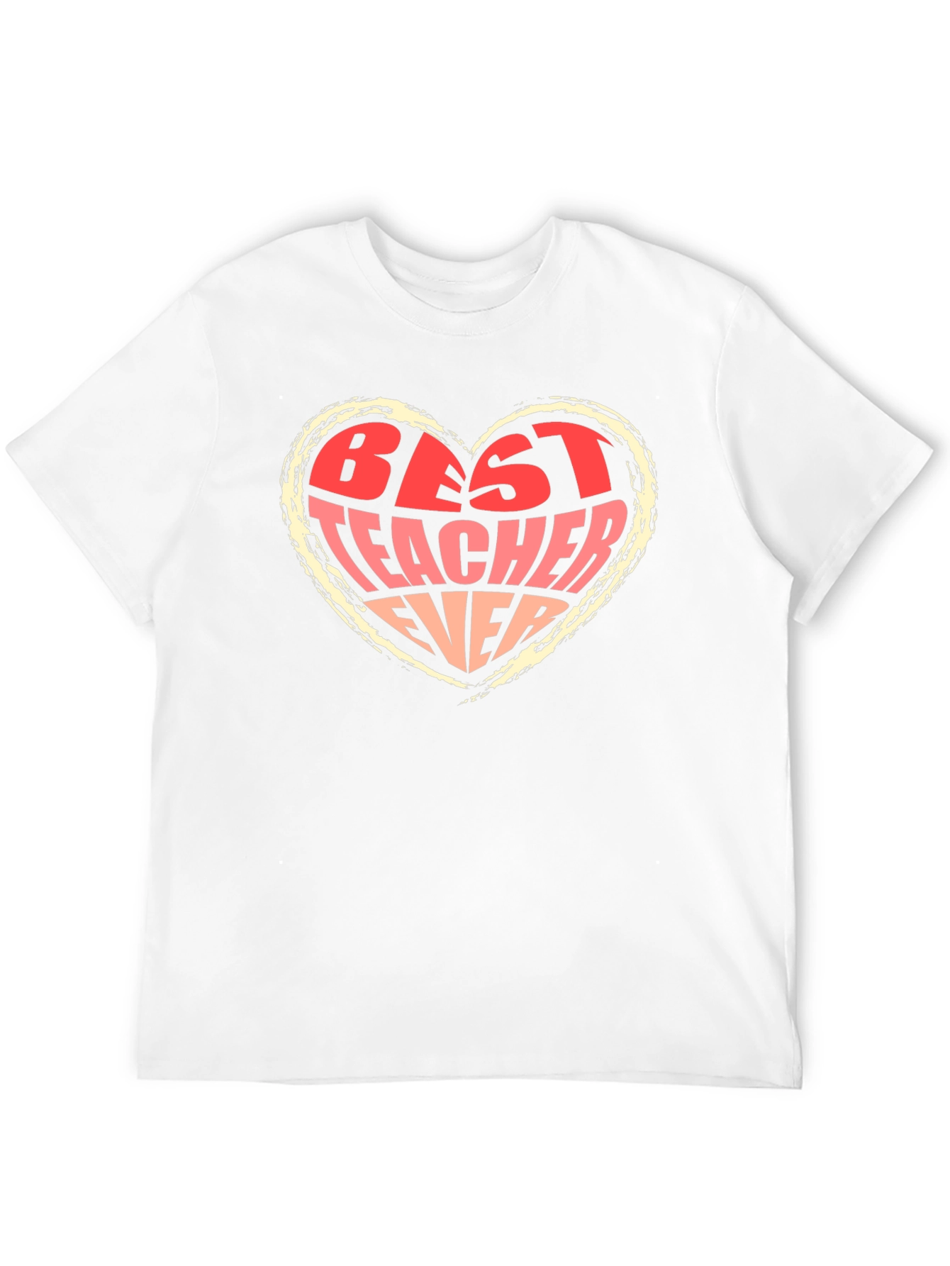 Black Best Teacher Ever Heart Graphic Tee - Black view 12