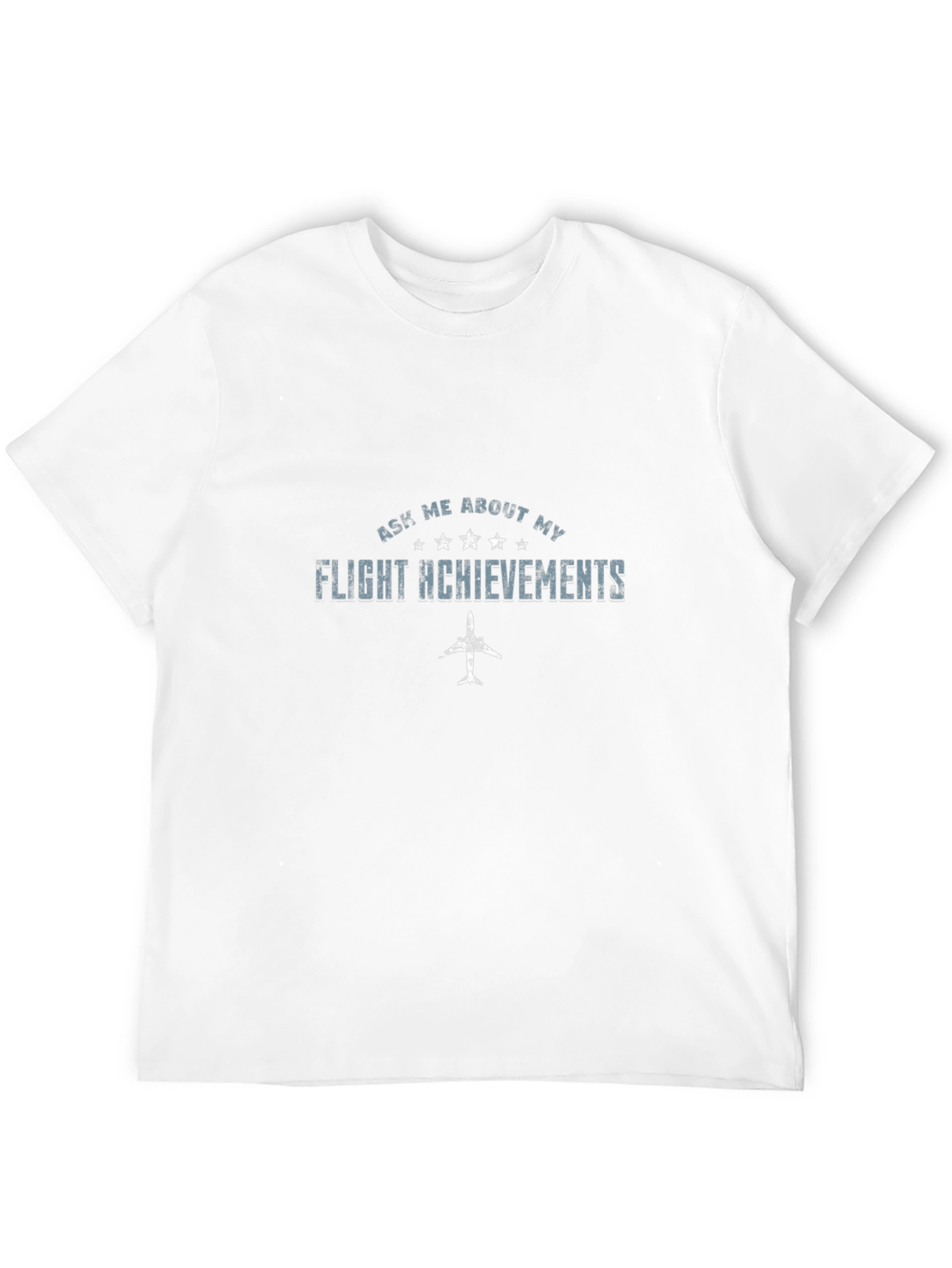 Black Ask Me About My Flight Achievements Black T-Shirt view 12