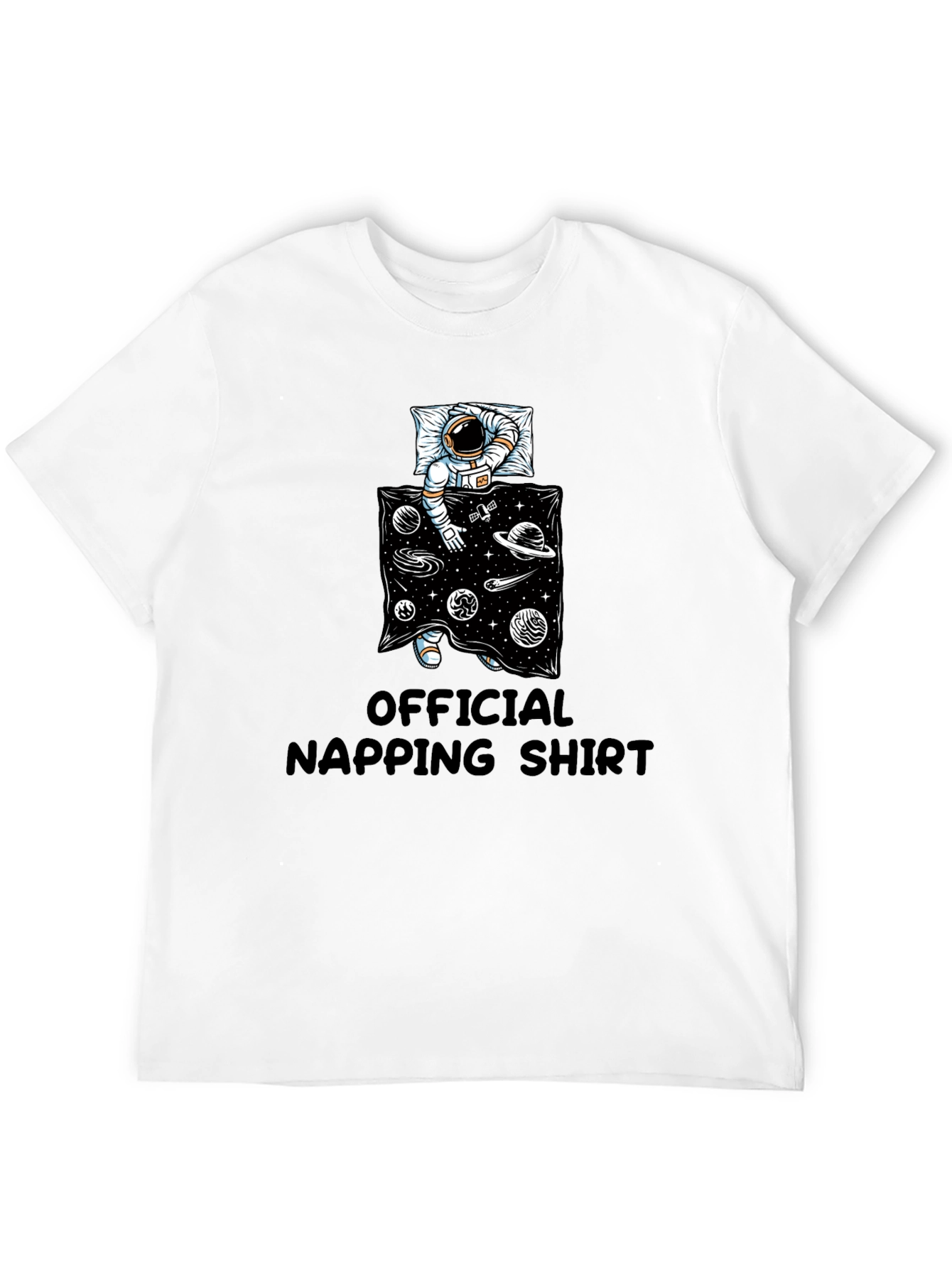 Black Astronaut Napping Shirt - Relax in Style view 12