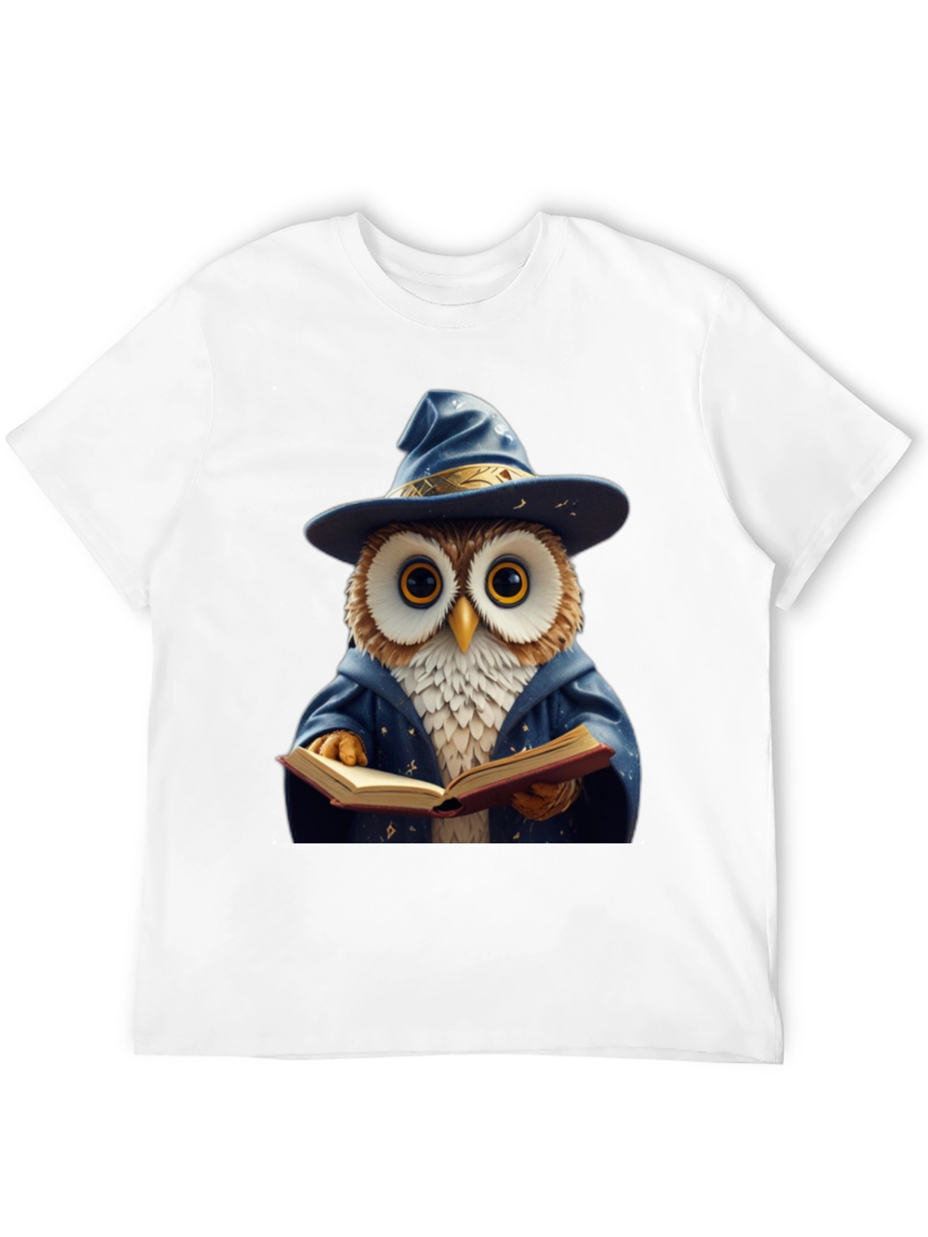 Black Wizard Owl T-Shirt - Funny Bookworm Tee view 12