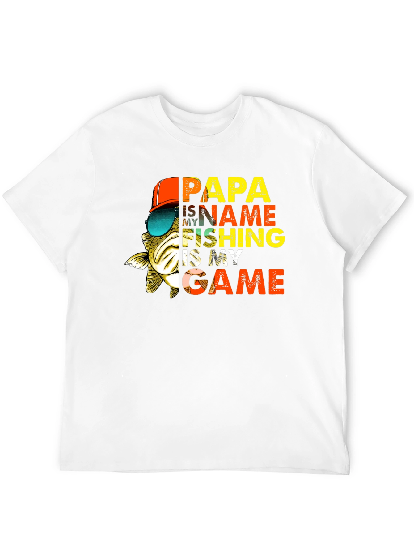 Black Papa Fishing T-Shirt - Name is My Game view 12