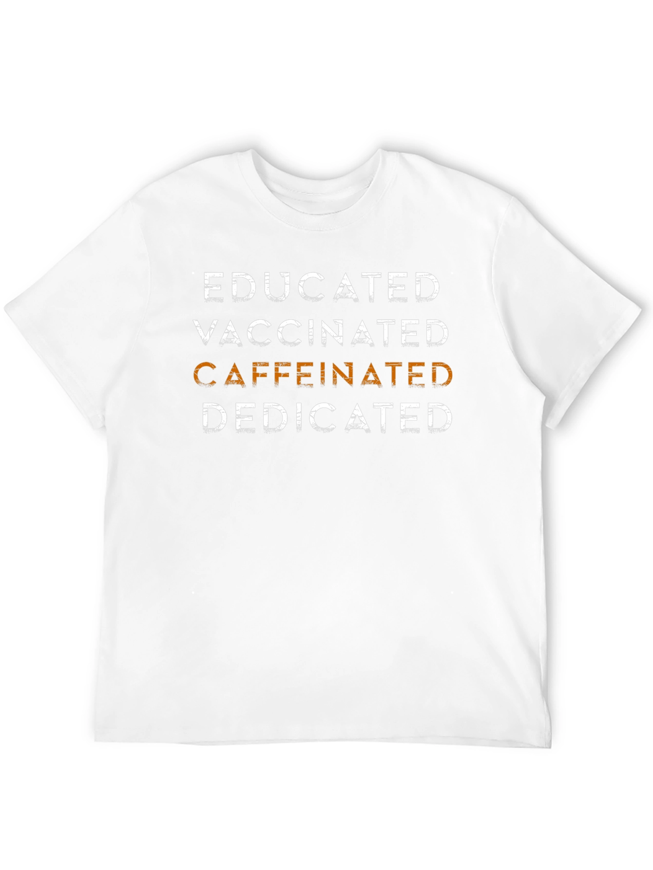 Black Educated Vaccinated Caffeinated Dedicated T-Shirt view 12