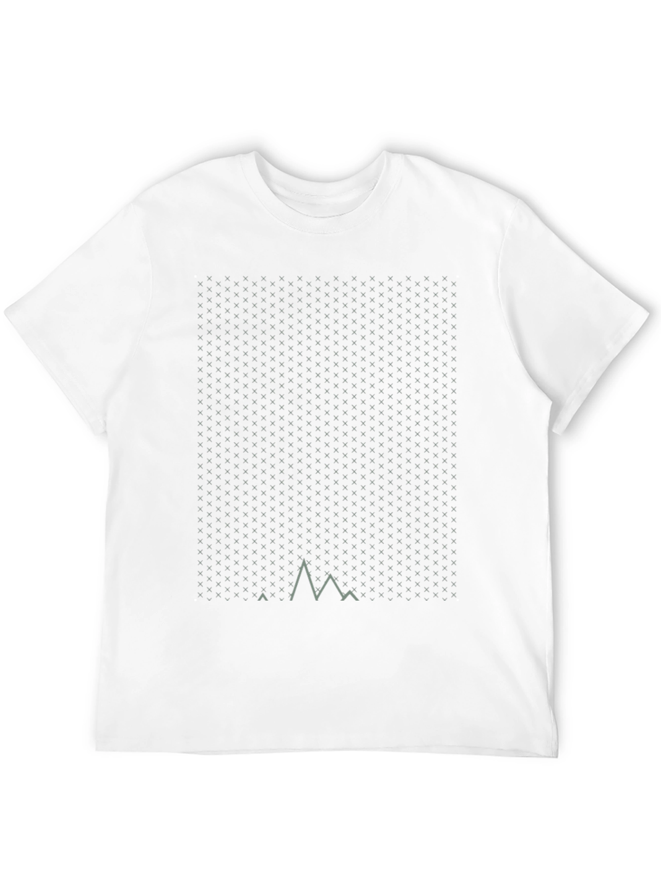 Black Modern Geometric Mountain T-Shirt view 12
