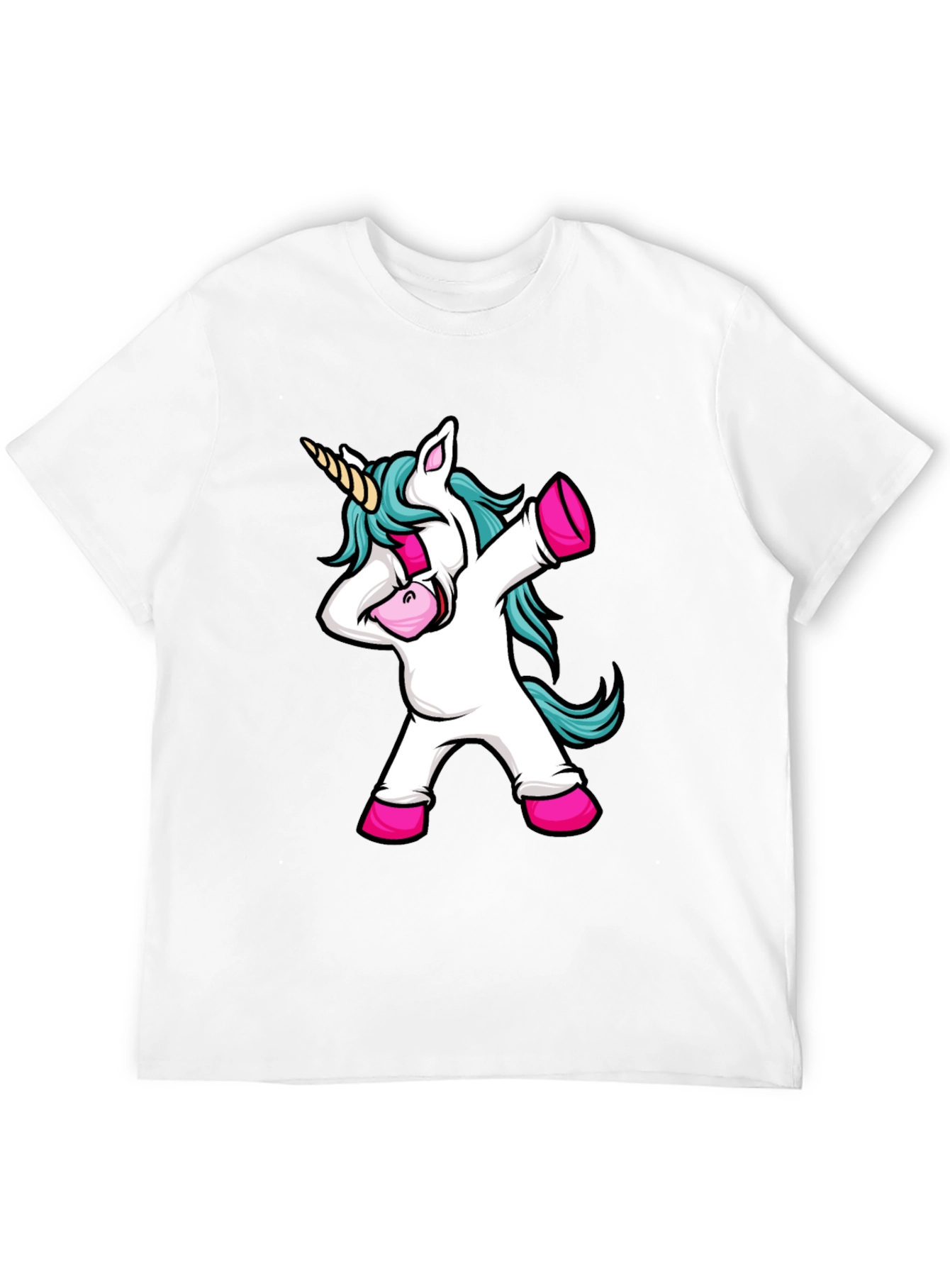 Black Dabbing Unicorn Black Graphic Tee view 12