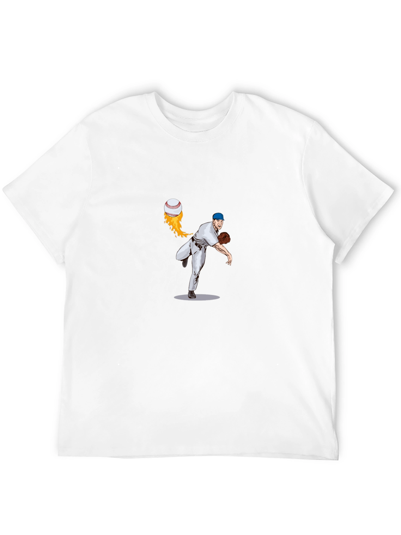 Black Baseball Pitcher T-Shirt view 12