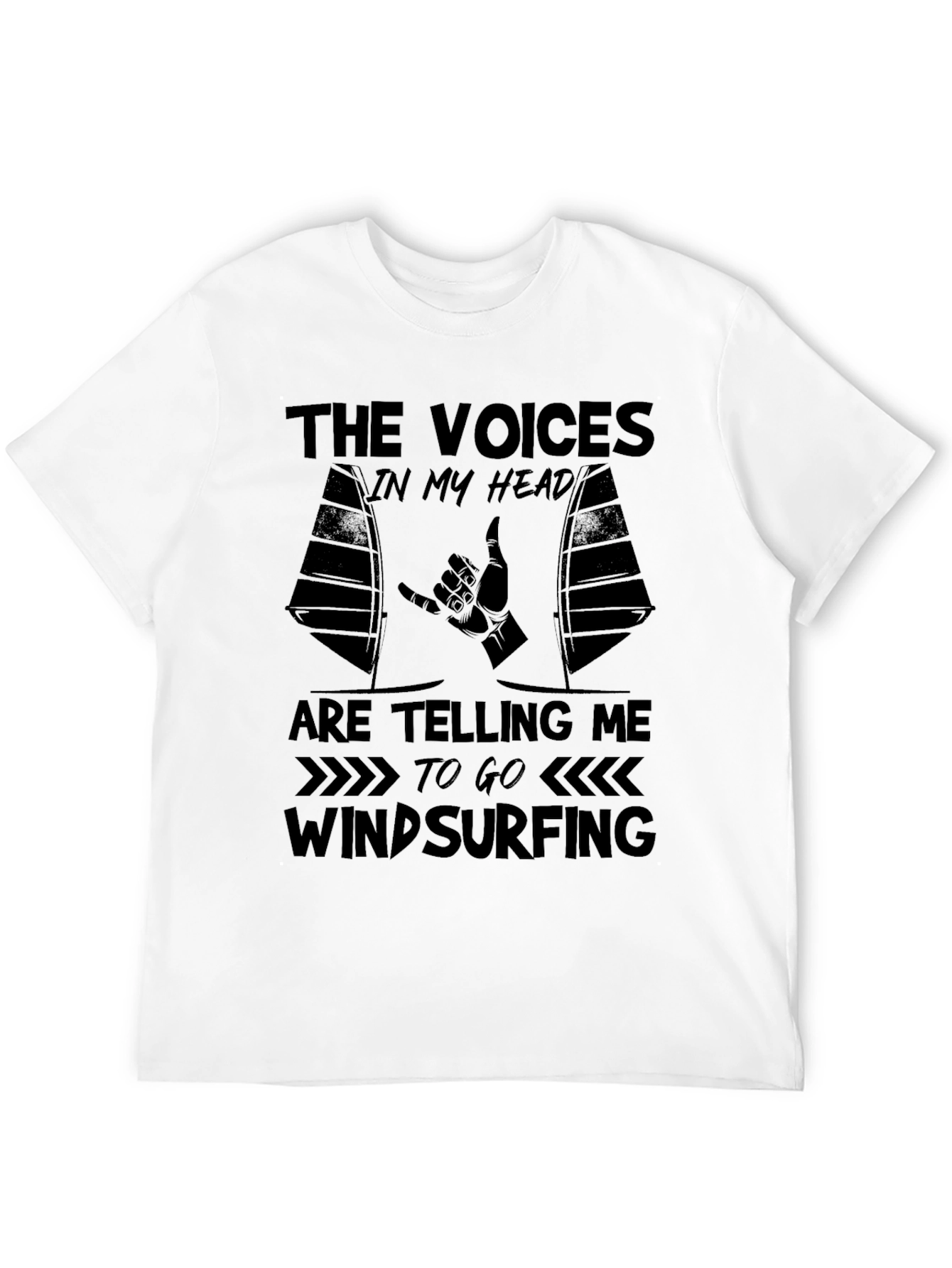Black Voices in My Head Windsurfing T-Shirt view 12