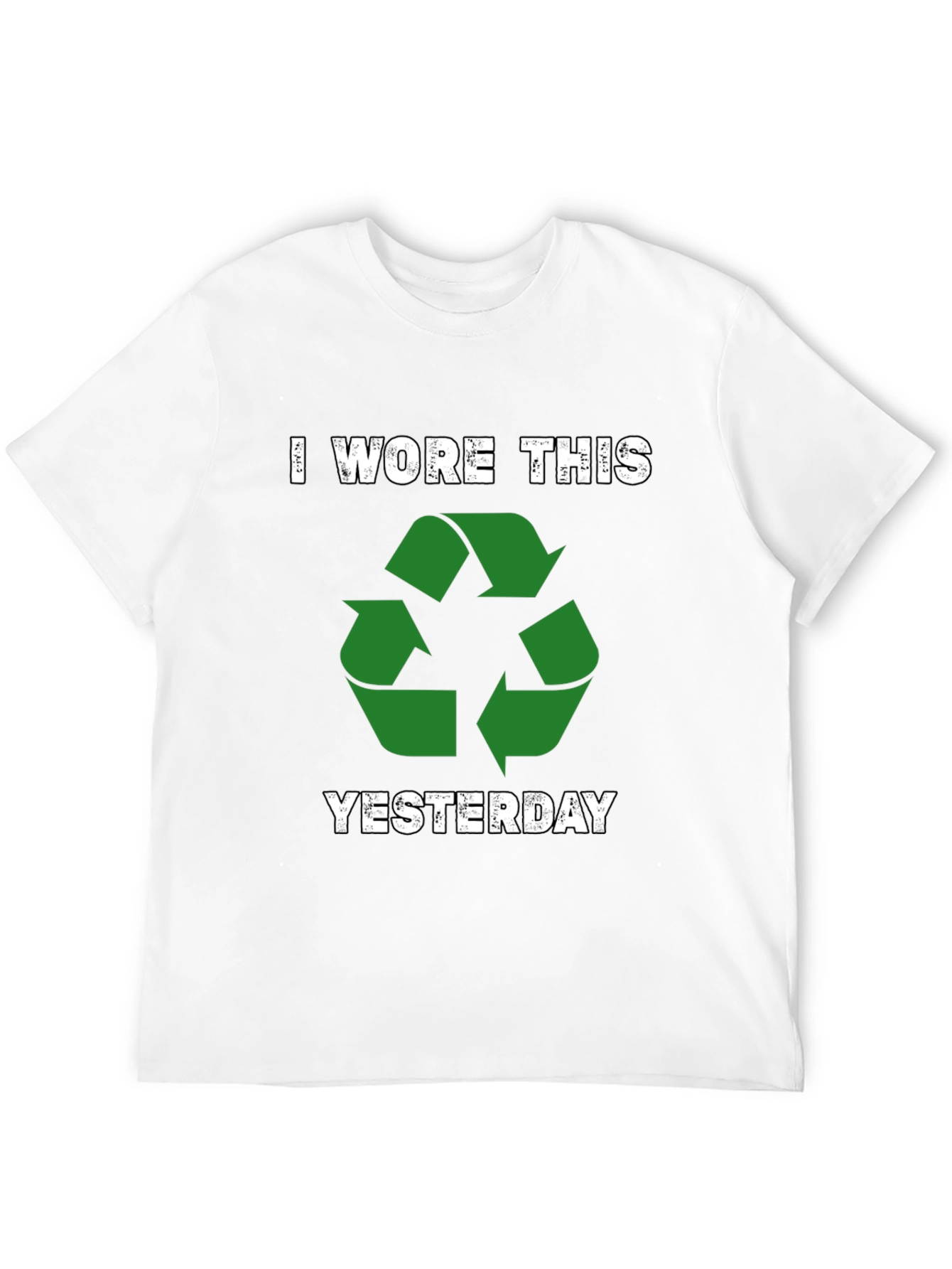 Black Recycle T-Shirt - I Wore This Yesterday - Eco-Friendly view 12