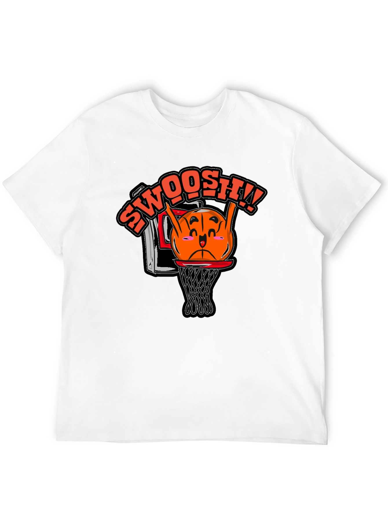 Black Funny Basketball Graphic Tee - Swoosh! view 12