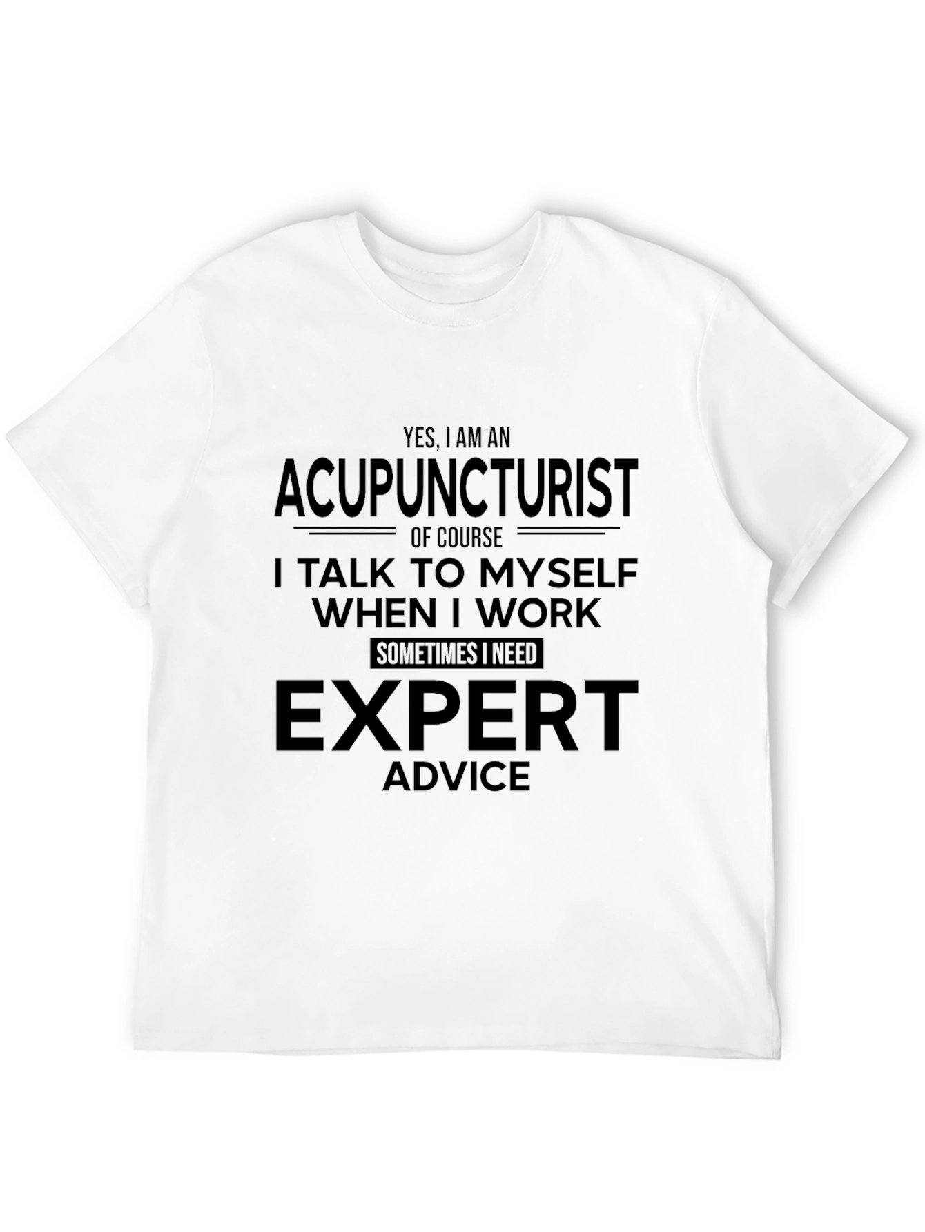 Black Acupuncturist Expert Advice Novelty Graphic Tee view 12