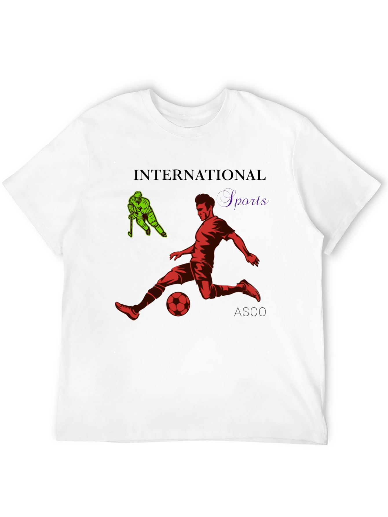 Black International Sports Graphic T-Shirt view 12