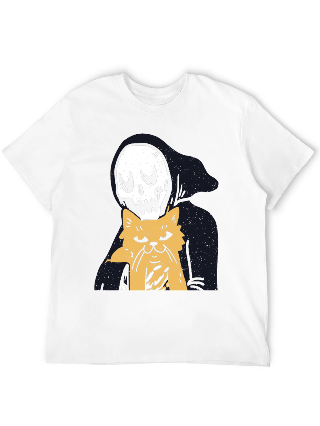 Black Grim Reaper Cat Lover T-Shirt - Black view 12