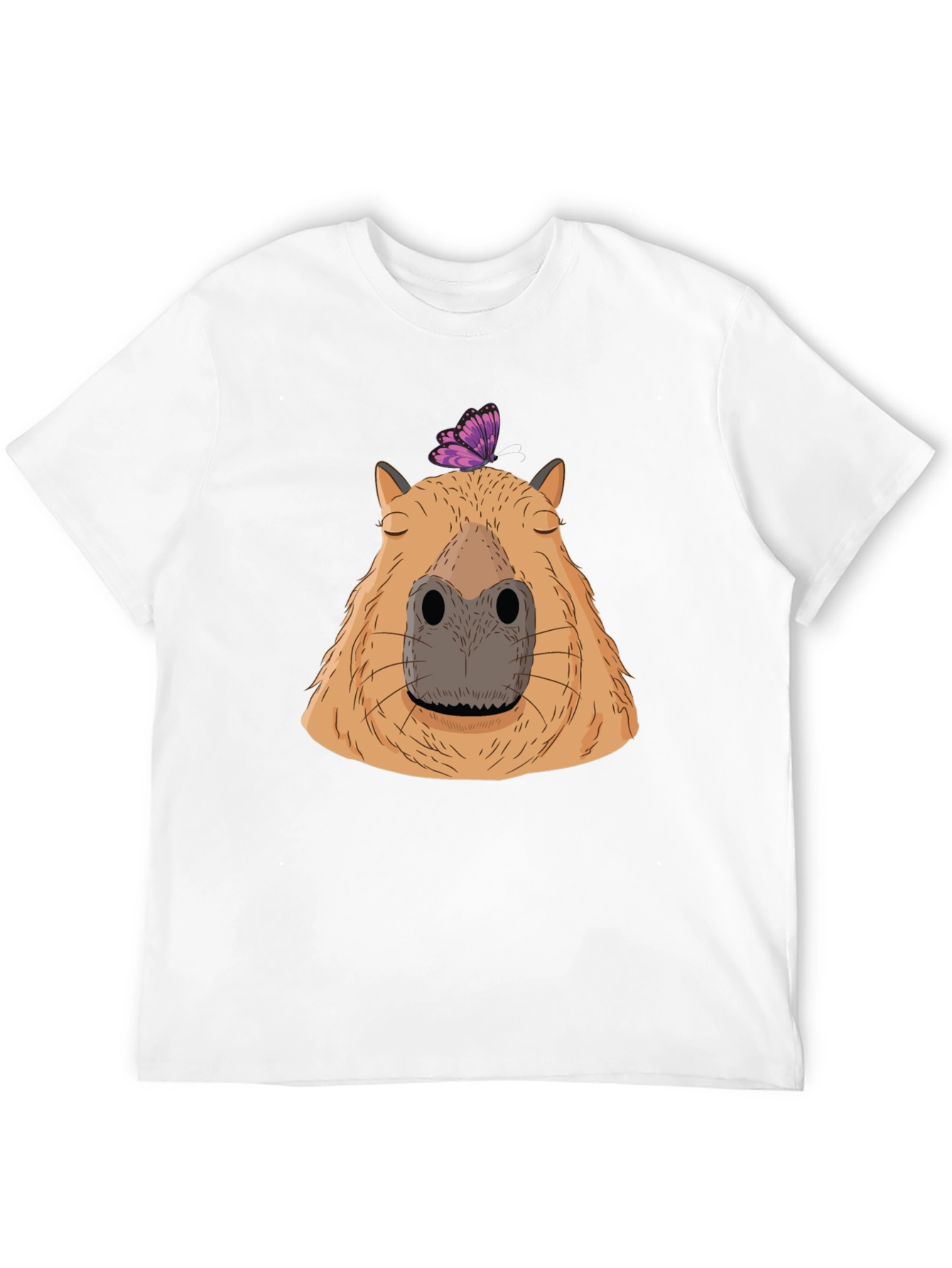 Black Capybara & Butterfly Graphic T-Shirt - Comfort & Style view 12