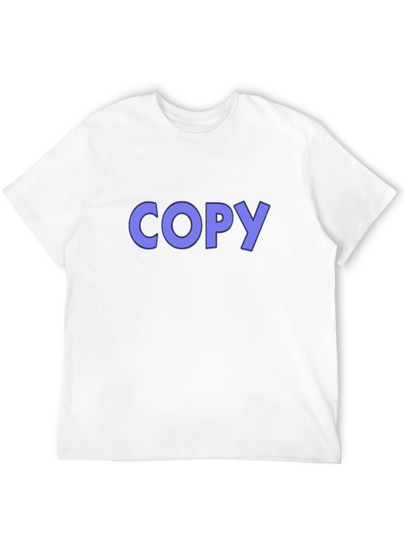Black Men's Black T-Shirt with 'COPY' Graphic Print view 12