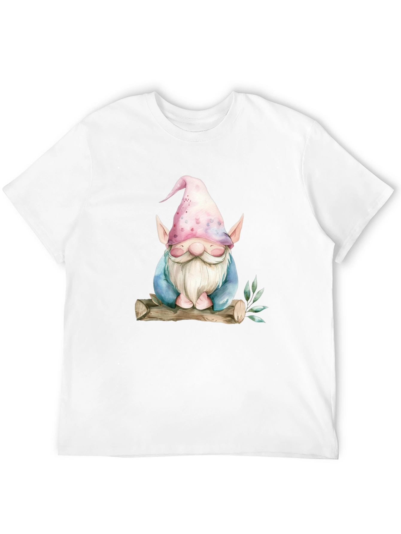 Black Whimsical Gnome Graphic Tee - Black view 12