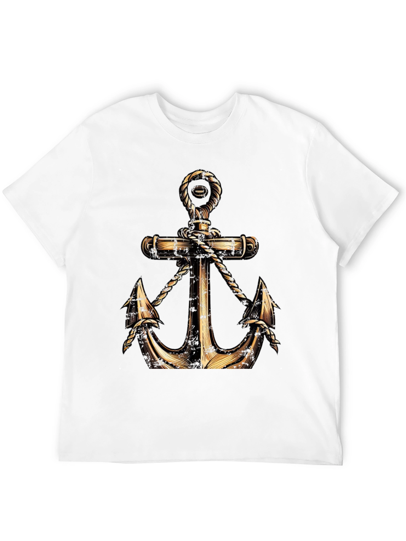Black Anchor Graphic T-Shirt - Nautical Style view 12