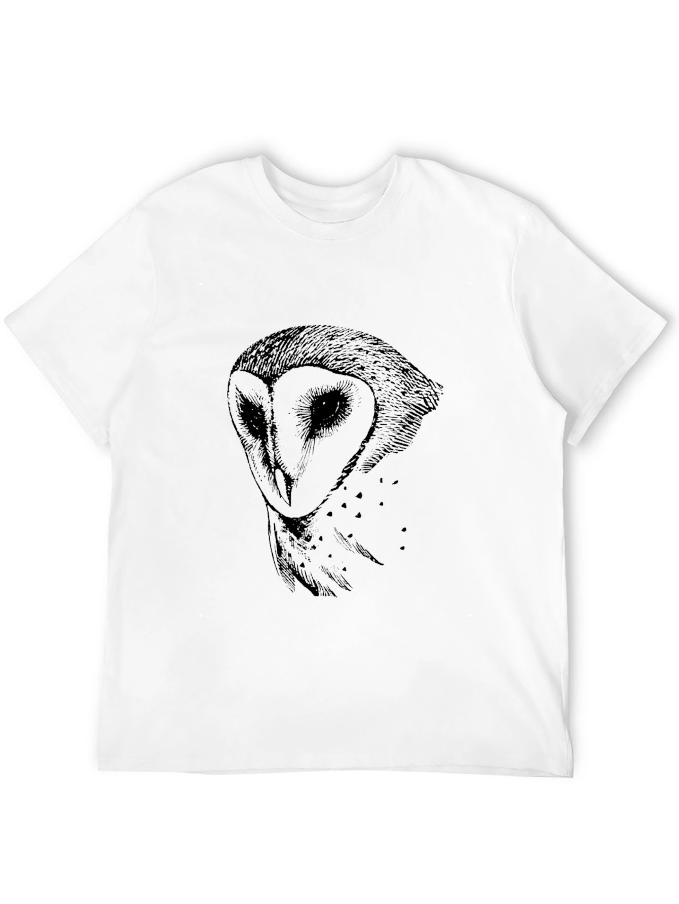 Black Men's Black Owl Graphic T-Shirt view 12