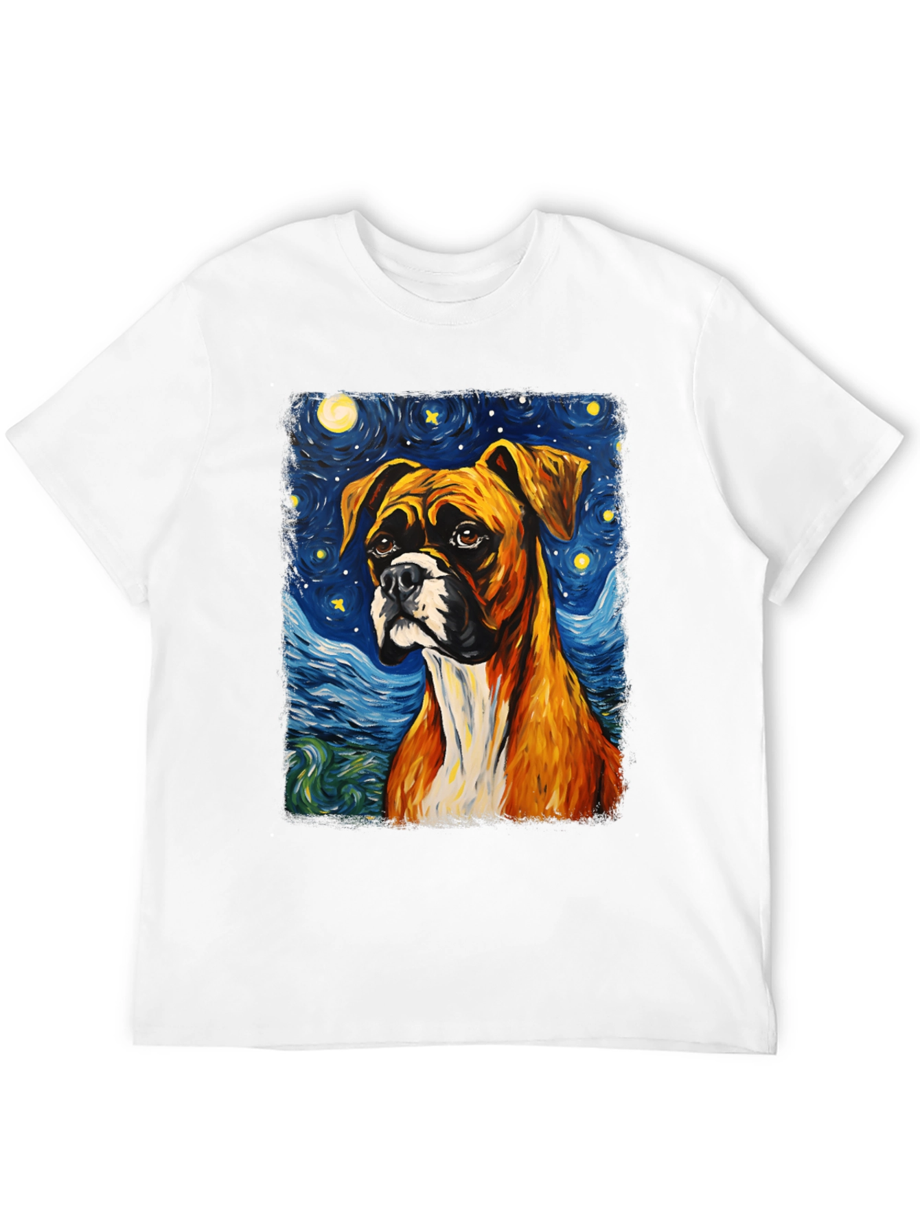 Boxer Dog Starry Night T-Shirt - 12