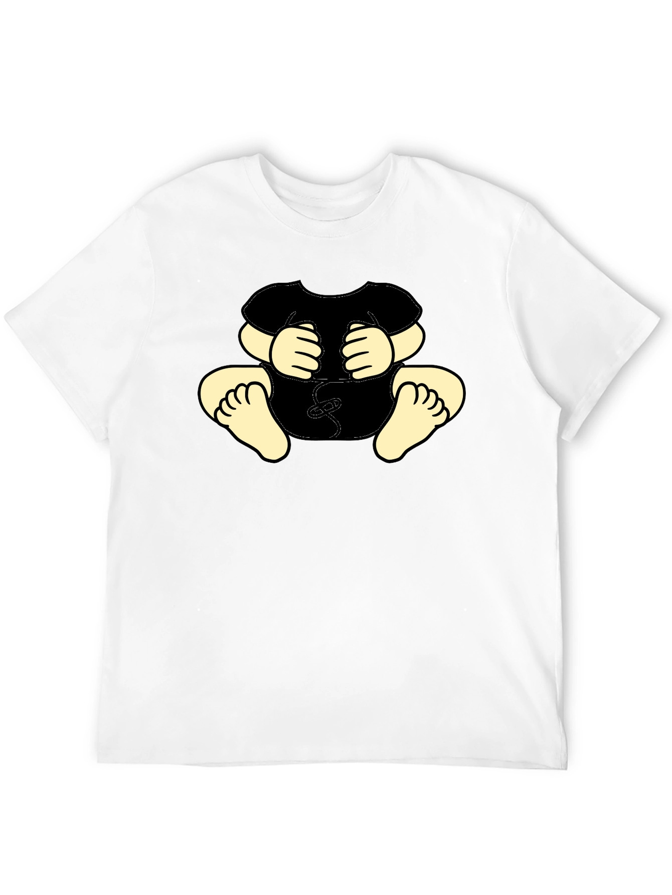 Black Funny Baby Graphic Black T-Shirt view 12