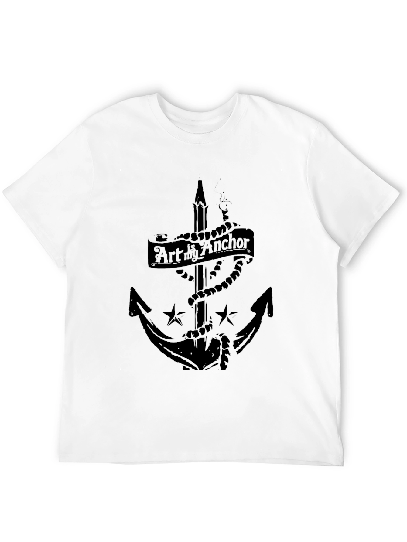 Black Art My Anchor Black Graphic Tee view 12
