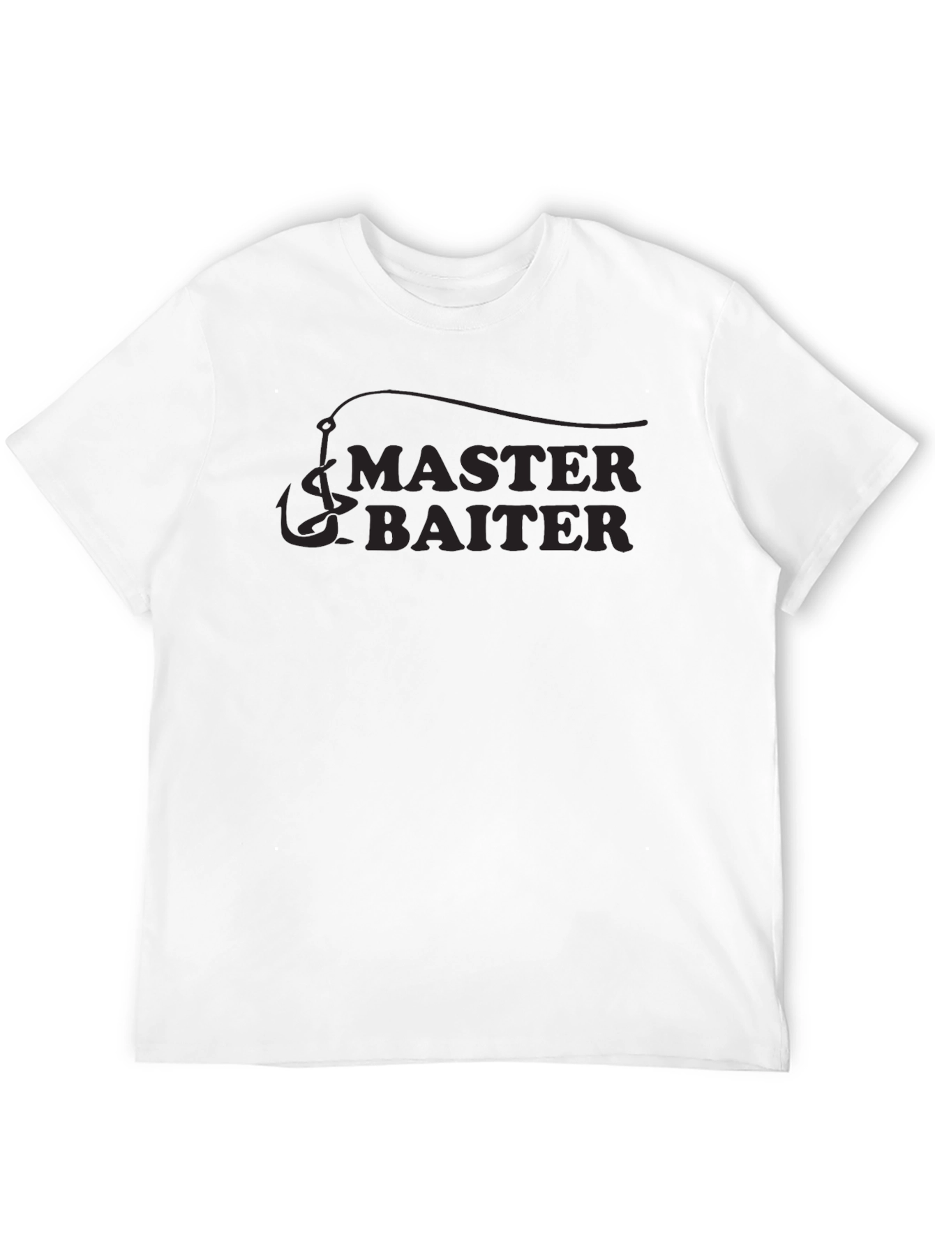 Black Master Baiter Funny Fishing T-Shirt view 12