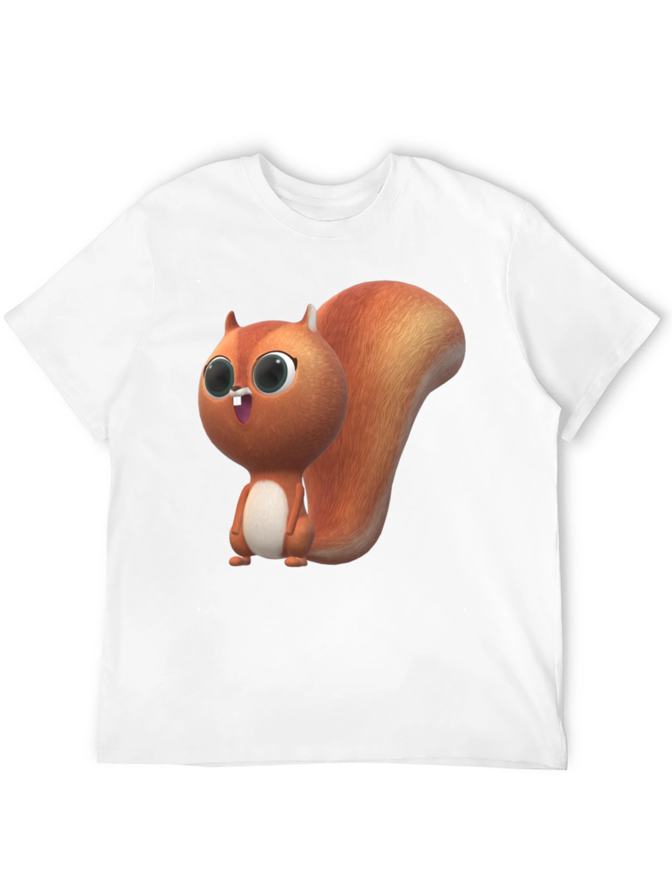 Black Cute Squirrel Graphic Black T-Shirt view 12