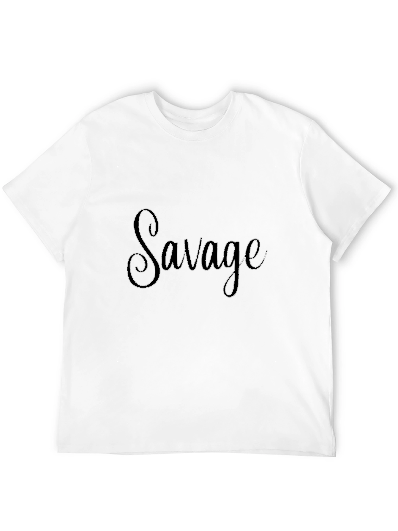 Black Savage Graphic Print Black T-Shirt view 12