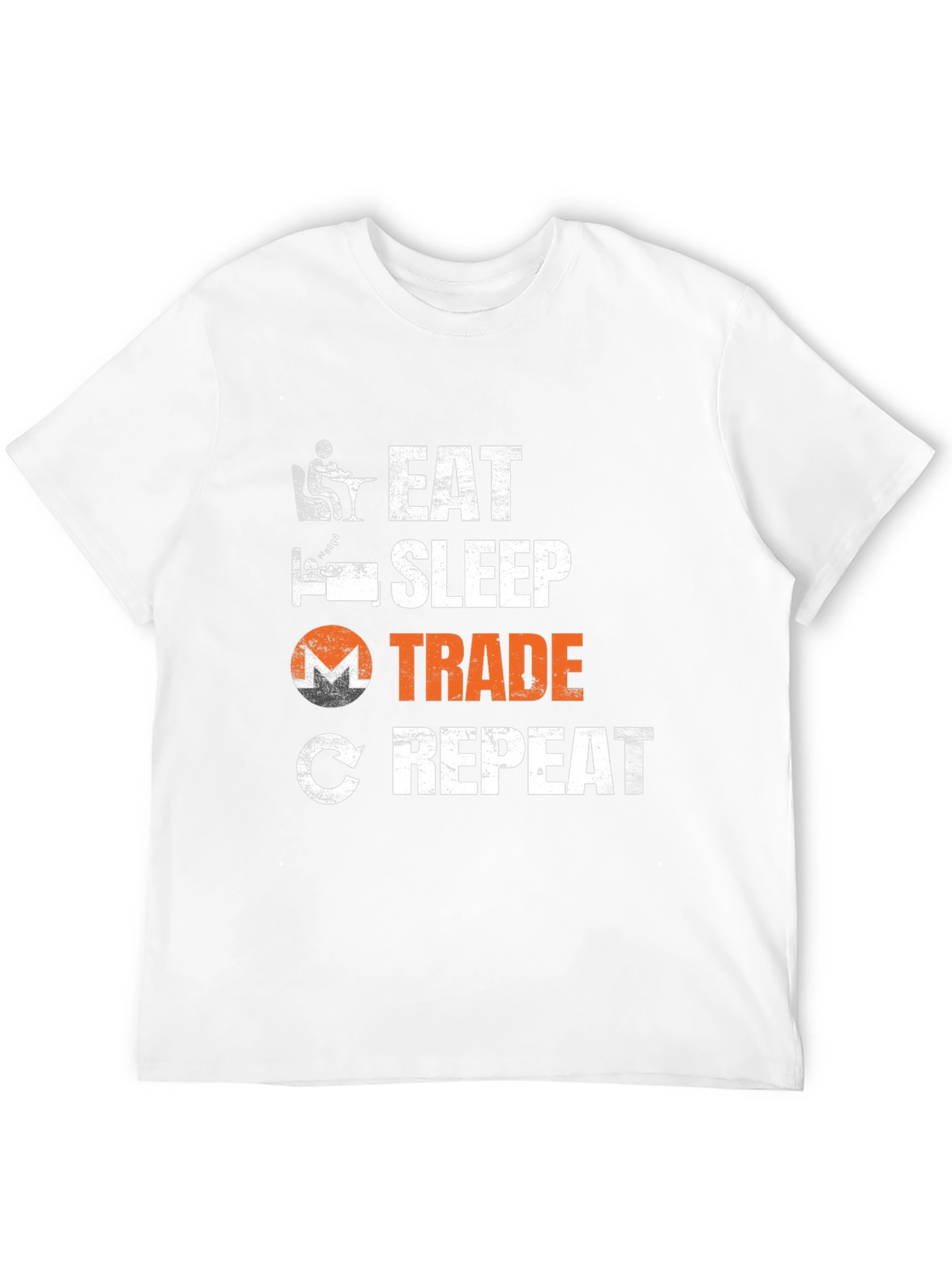 Black Eat Sleep Trade Repeat T-Shirt - Crypto Trading Tee view 12