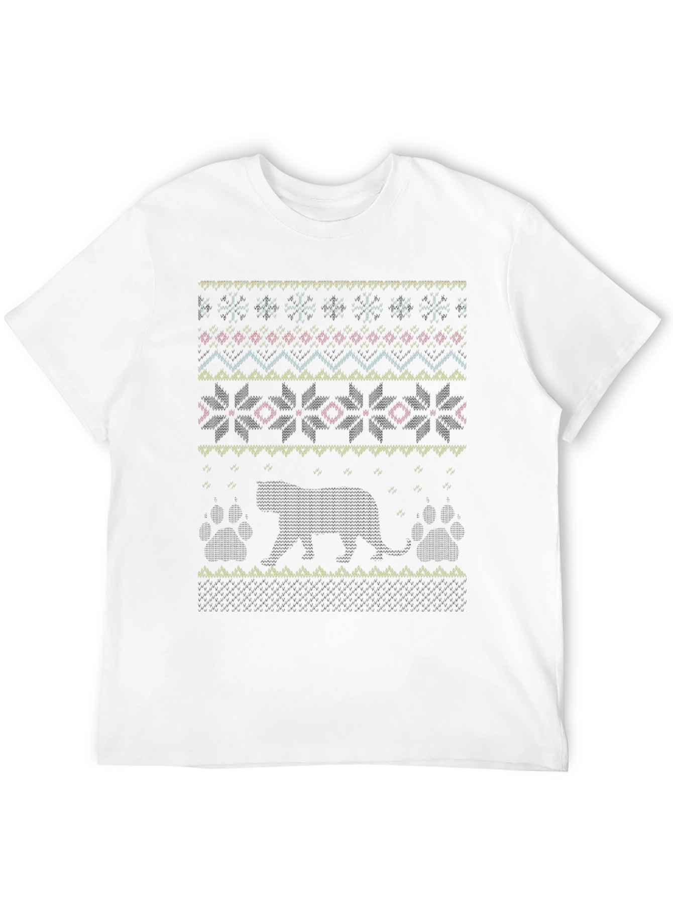 Black Otter Ugly Christmas Sweater T-Shirt view 12