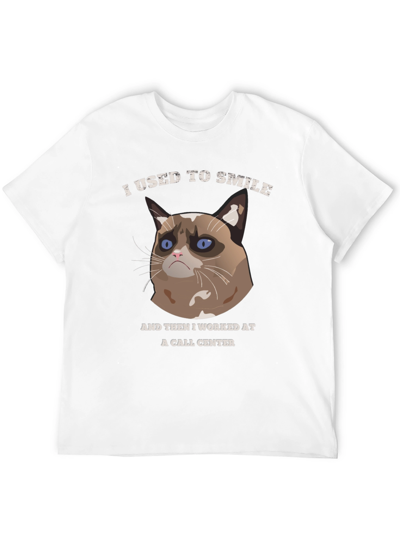 Black Grumpy Cat Call Center T-Shirt view 12
