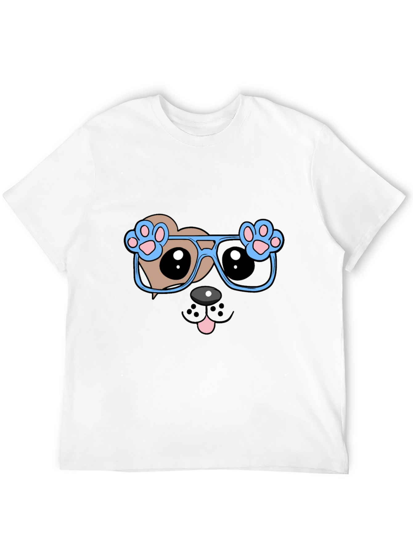 Black Cool Dog with Glasses Graphic Tee view 12