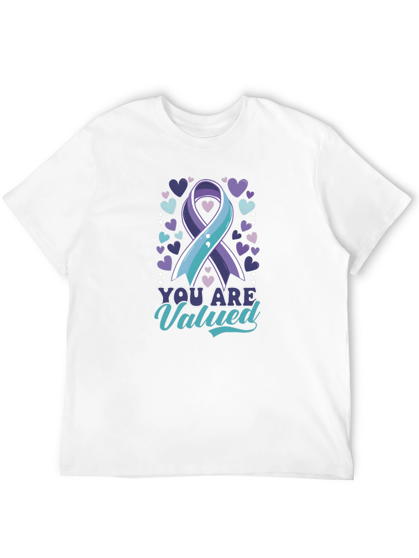 Black You Are Valued Suicide Prevention Awareness T-Shirt view 12