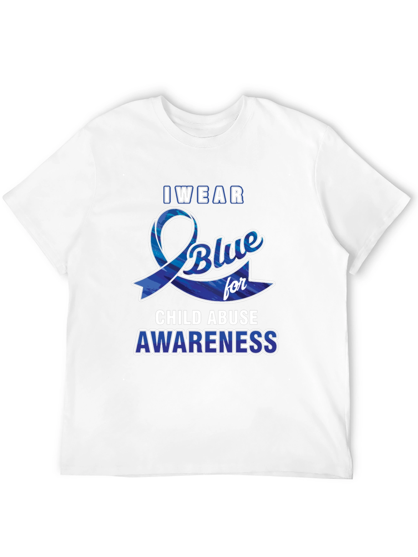 Black I Wear Blue For Child Abuse Awareness T-Shirt view 12