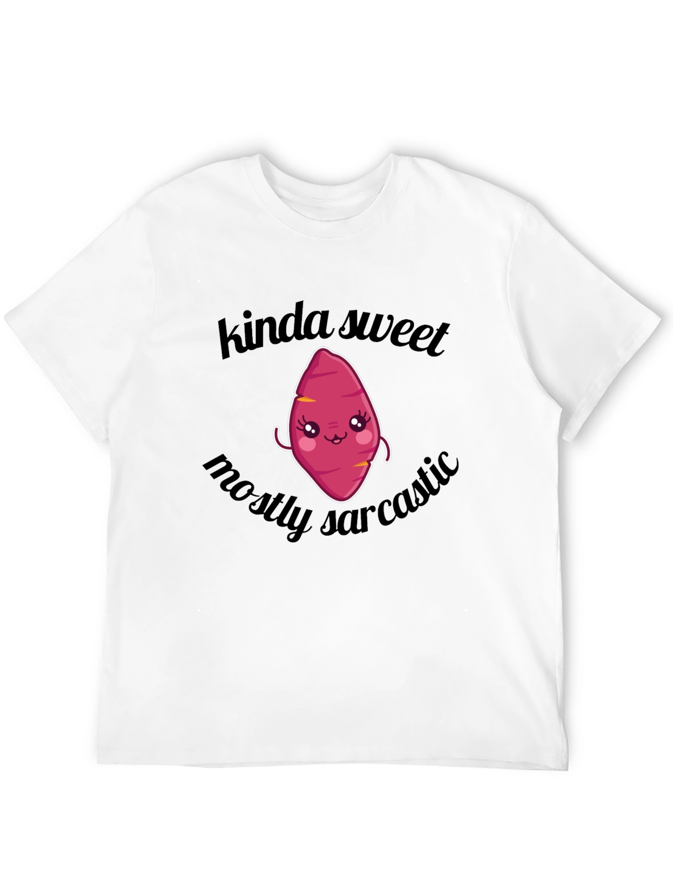 Black Kinda Sweet, Mostly Sarcastic Cute Sweet Potato T-Shirt view 12