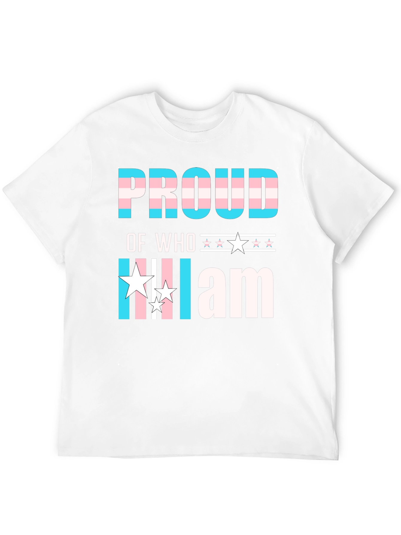 Black Proud of Who I Am Transgender Pride T-Shirt view 12