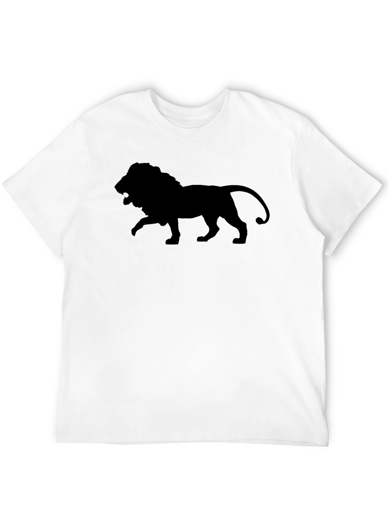 Black Lion Silhouette Black T-Shirt view 12
