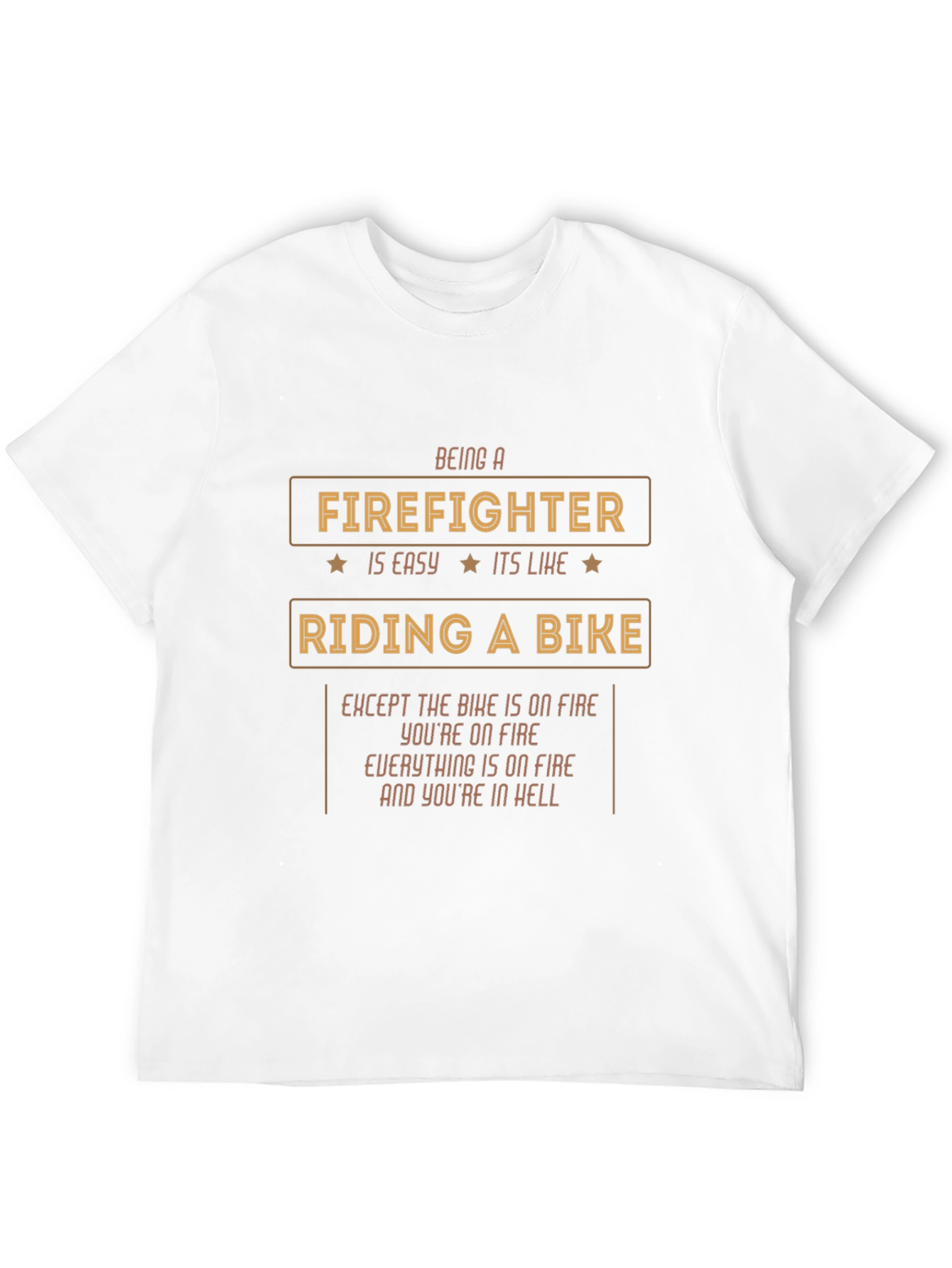 Black Firefighter Riding a Bike T-Shirt view 12