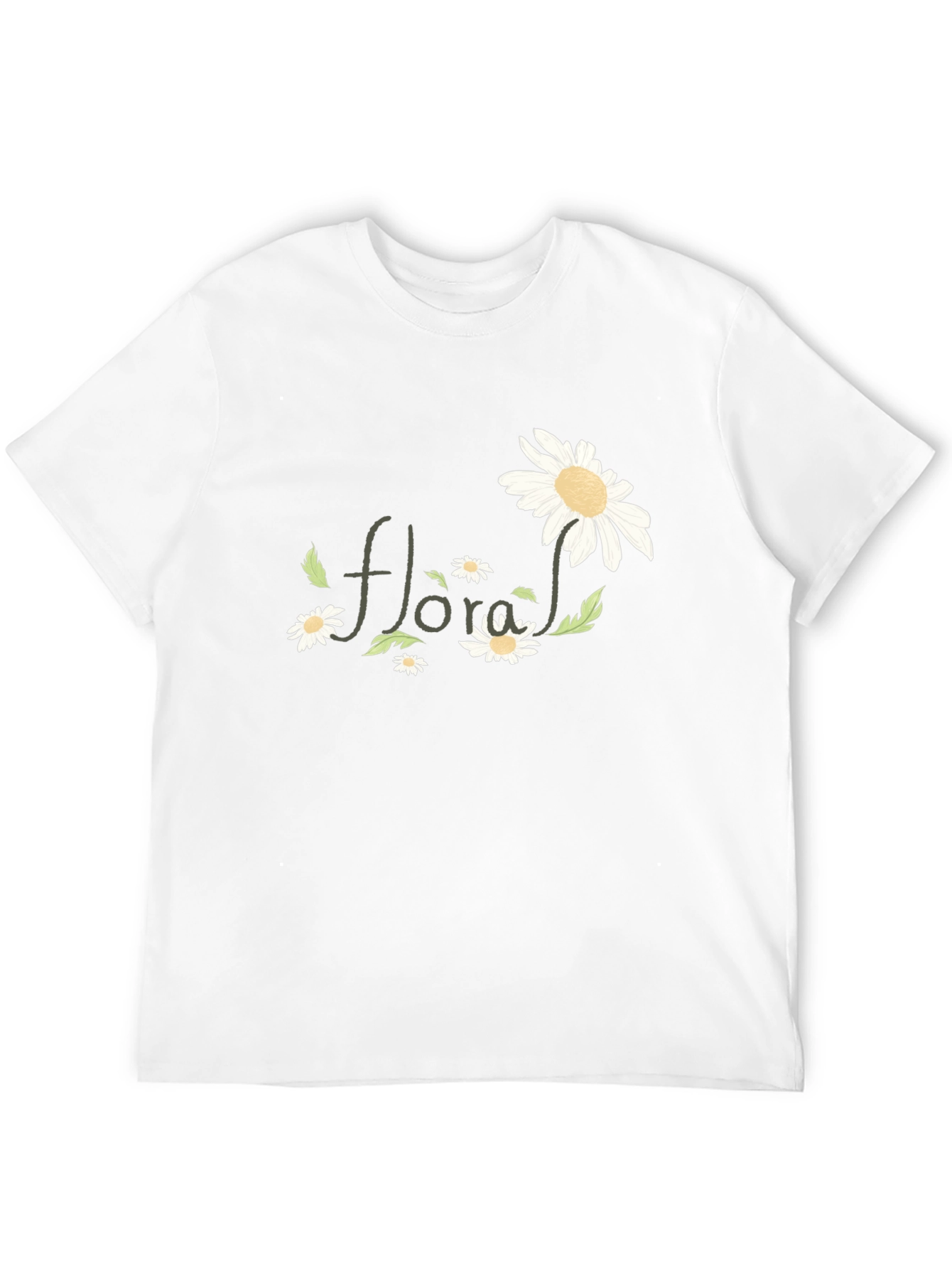 Black Floral Graphic Black T-Shirt for Men view 12