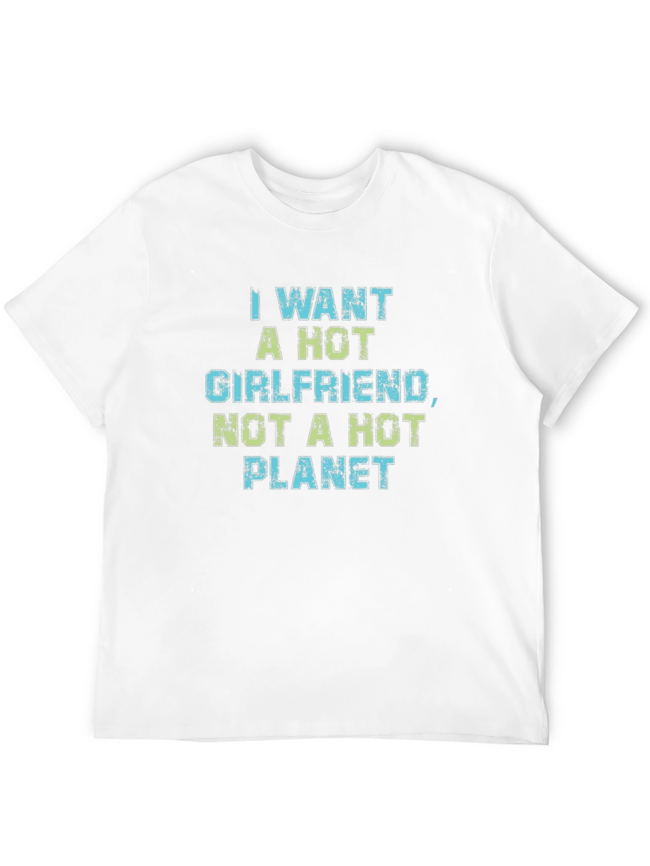 Black Funny 'Hot Girlfriend, Not Hot Planet' Graphic Tee view 12
