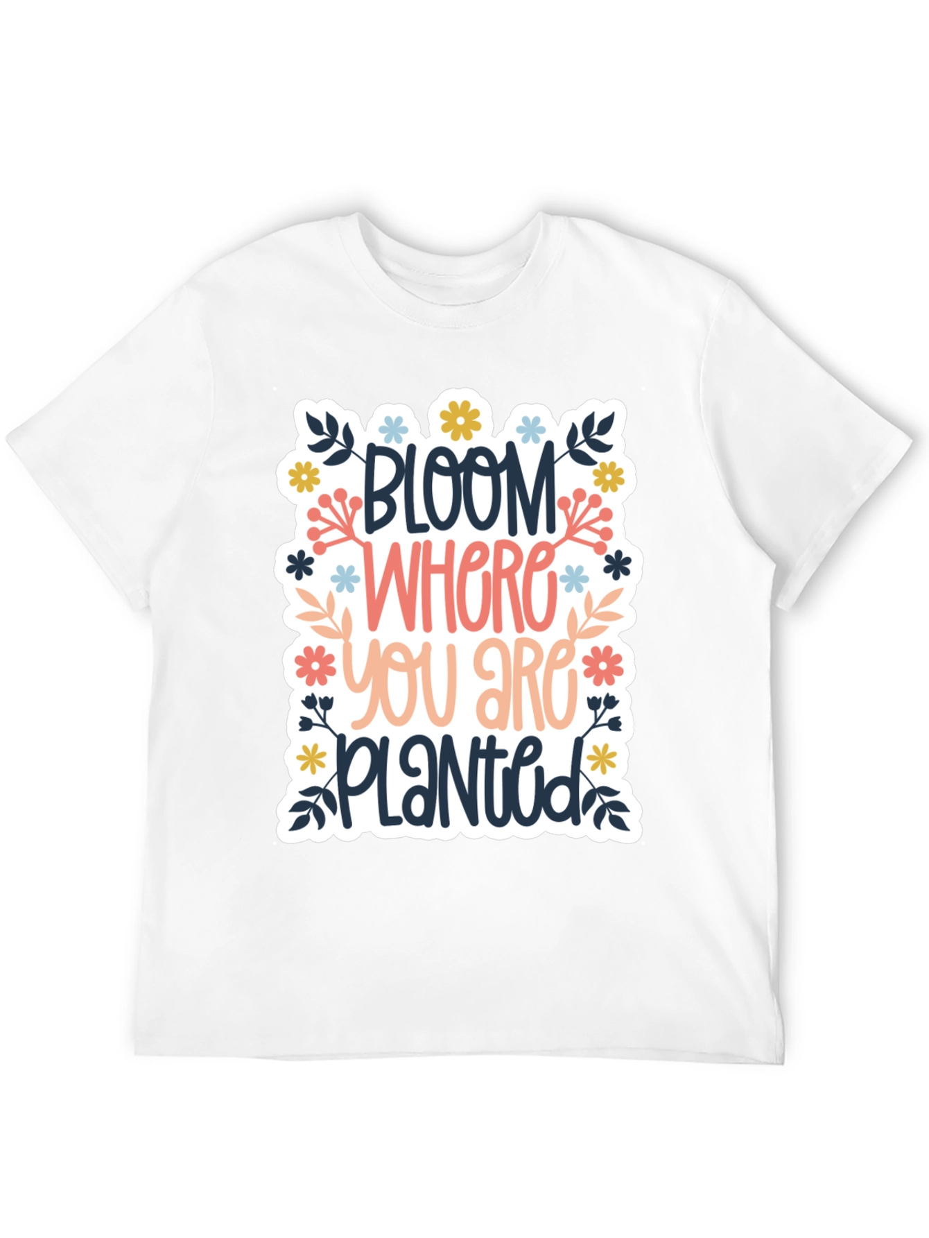 Black Bloom Where You Are Planted Graphic Tee view 12